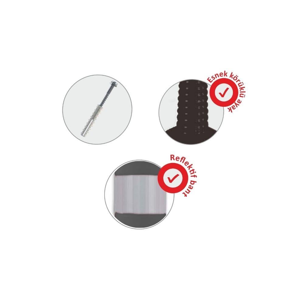 100 cm Esnek Siyah Delinatör12288 UB R100 cm TPU Siyah Esnek Delinatör