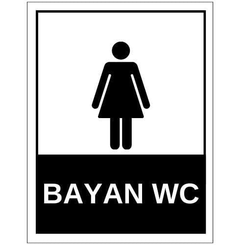 Bayan Wc Sticker EtiketUY-STC-1608-30Bayan Wc Sticker Yapışkanlı Etiket