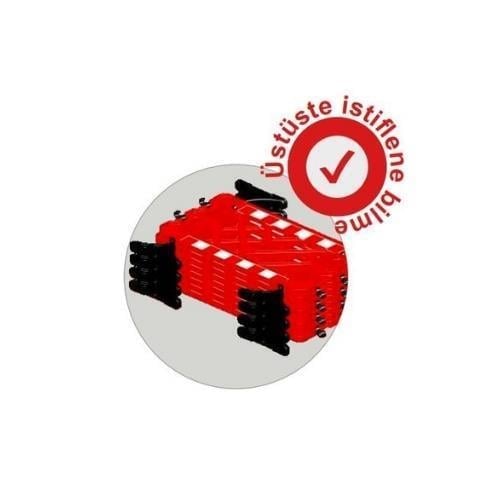 Kırmızı Plastik Güvenlik Barikatı Panel Bariyer