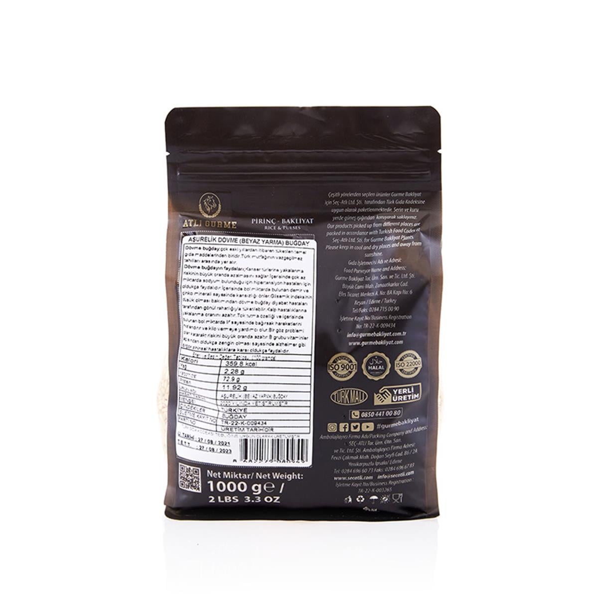 Atlı Gurme Aşurelik Beyaz Yarma Buğday 1 kg