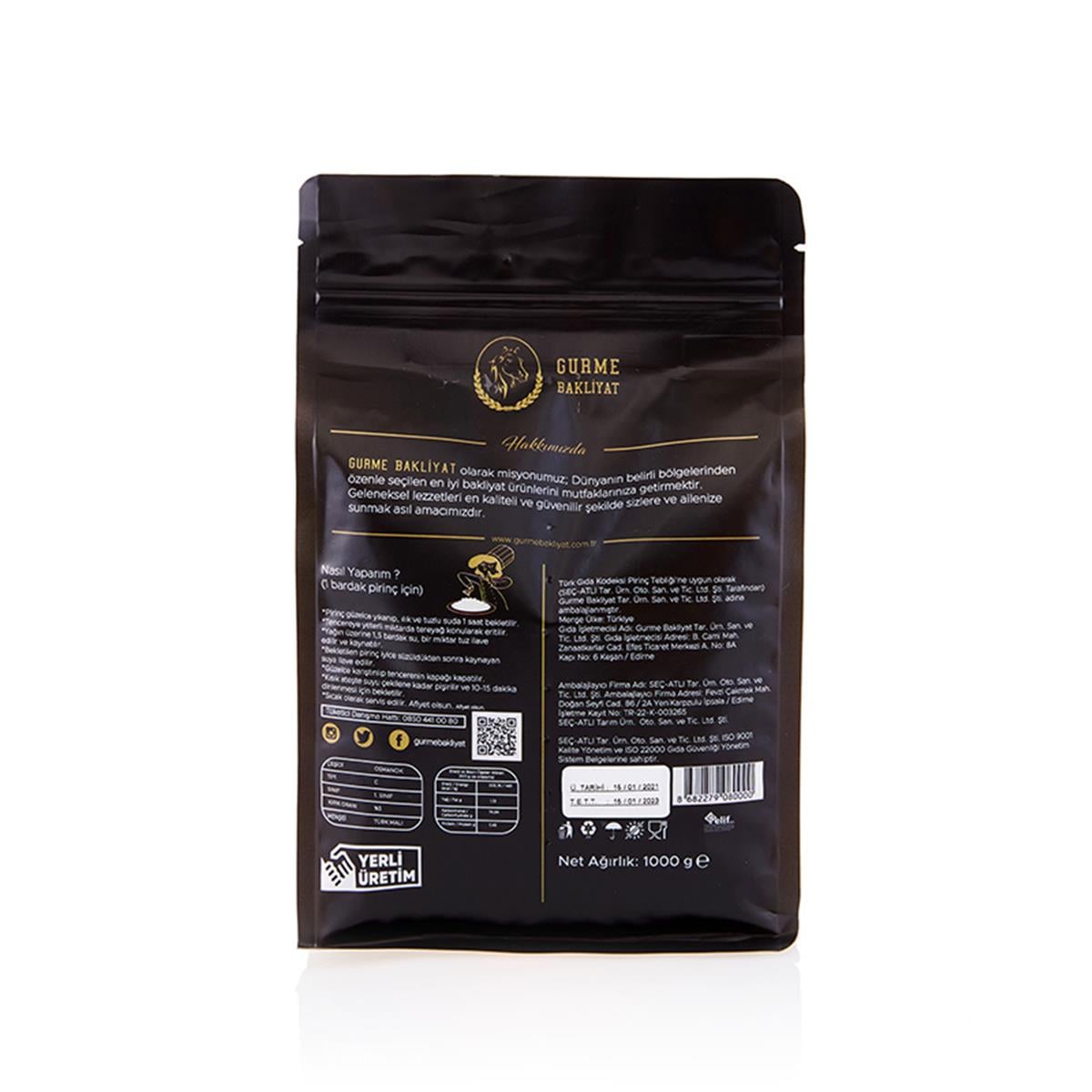 Atlı Gurme Bakliyat Osmancık Pirinç 1 kg