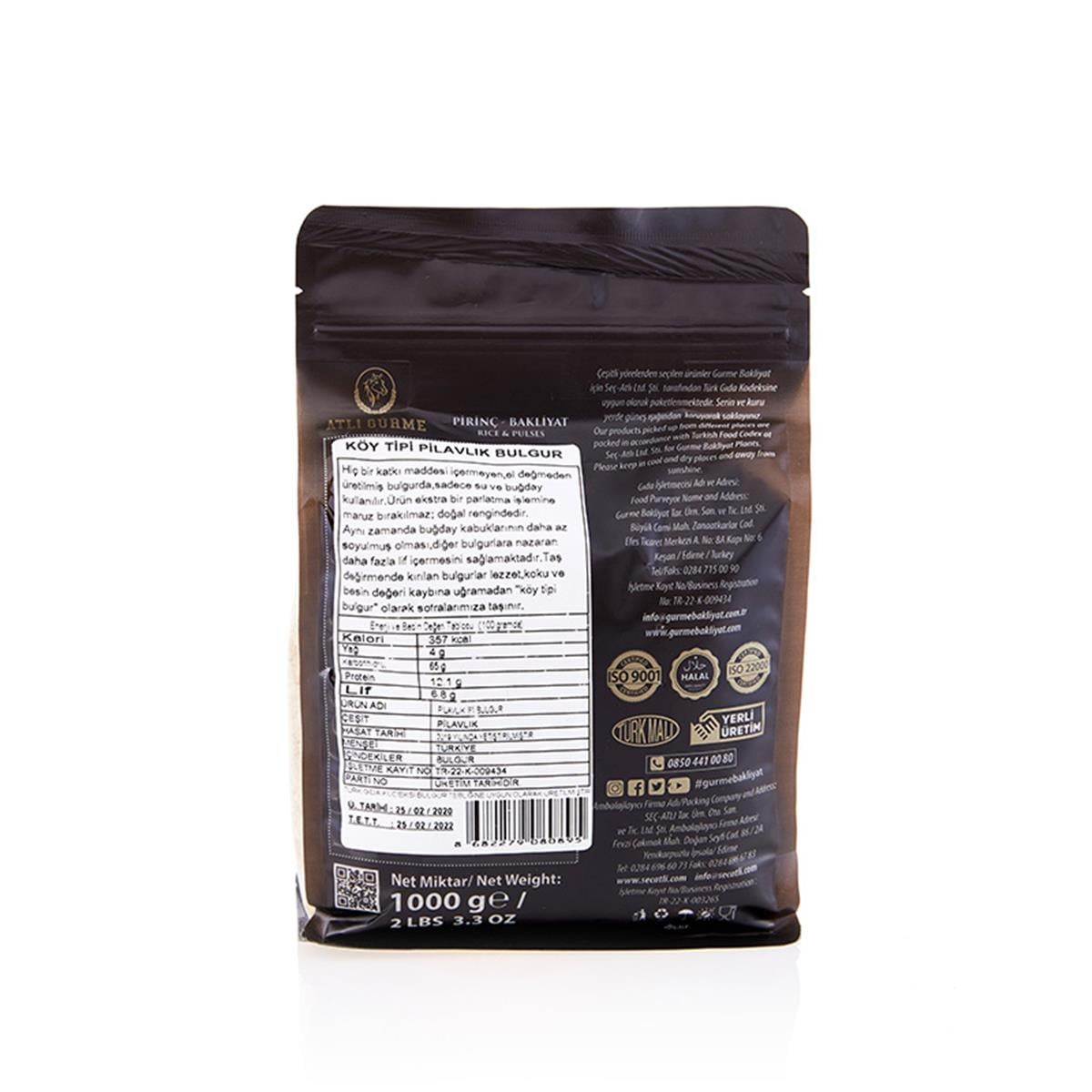 Atlı Gurme Köy Tipi Pilavlık Bulgur 1 kg
