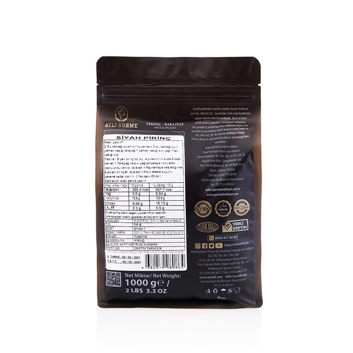 Atlı Gurme Siyah Pirinç 1 kg