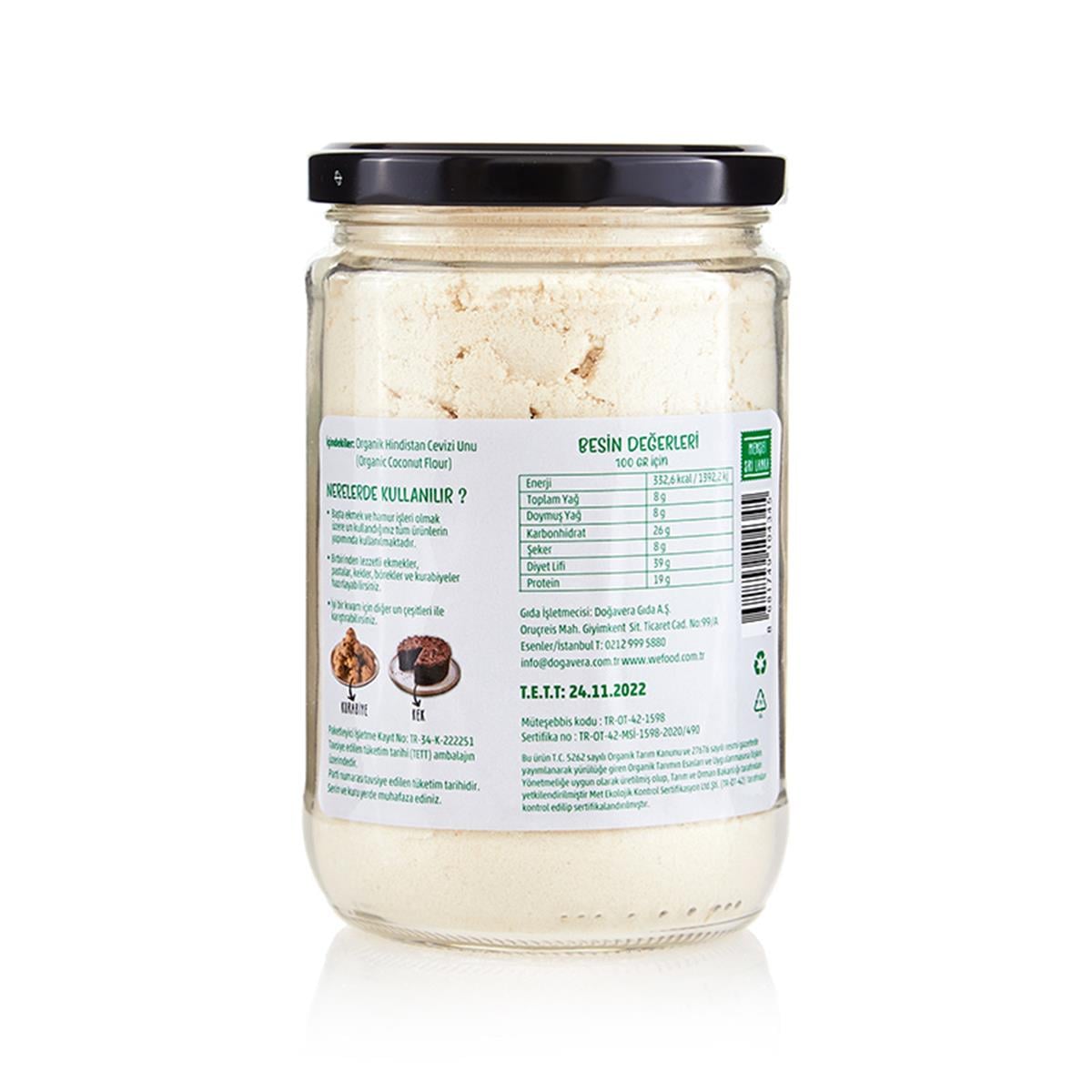 Wefood Organik Hindistan Cevizi Unu 320 gr