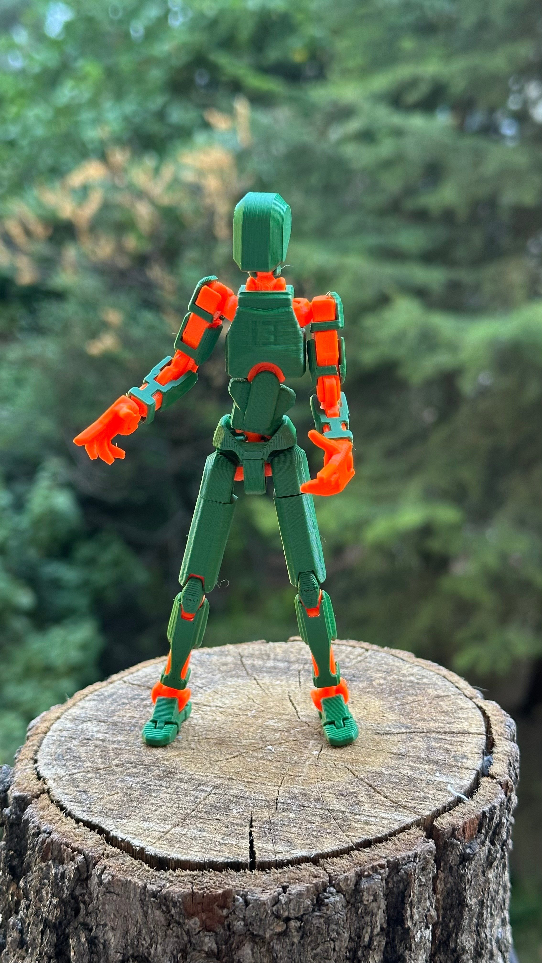 Lucky 13 Aksiyon Figürü Robot Oyuncak 13cm Yeşil Turuncu