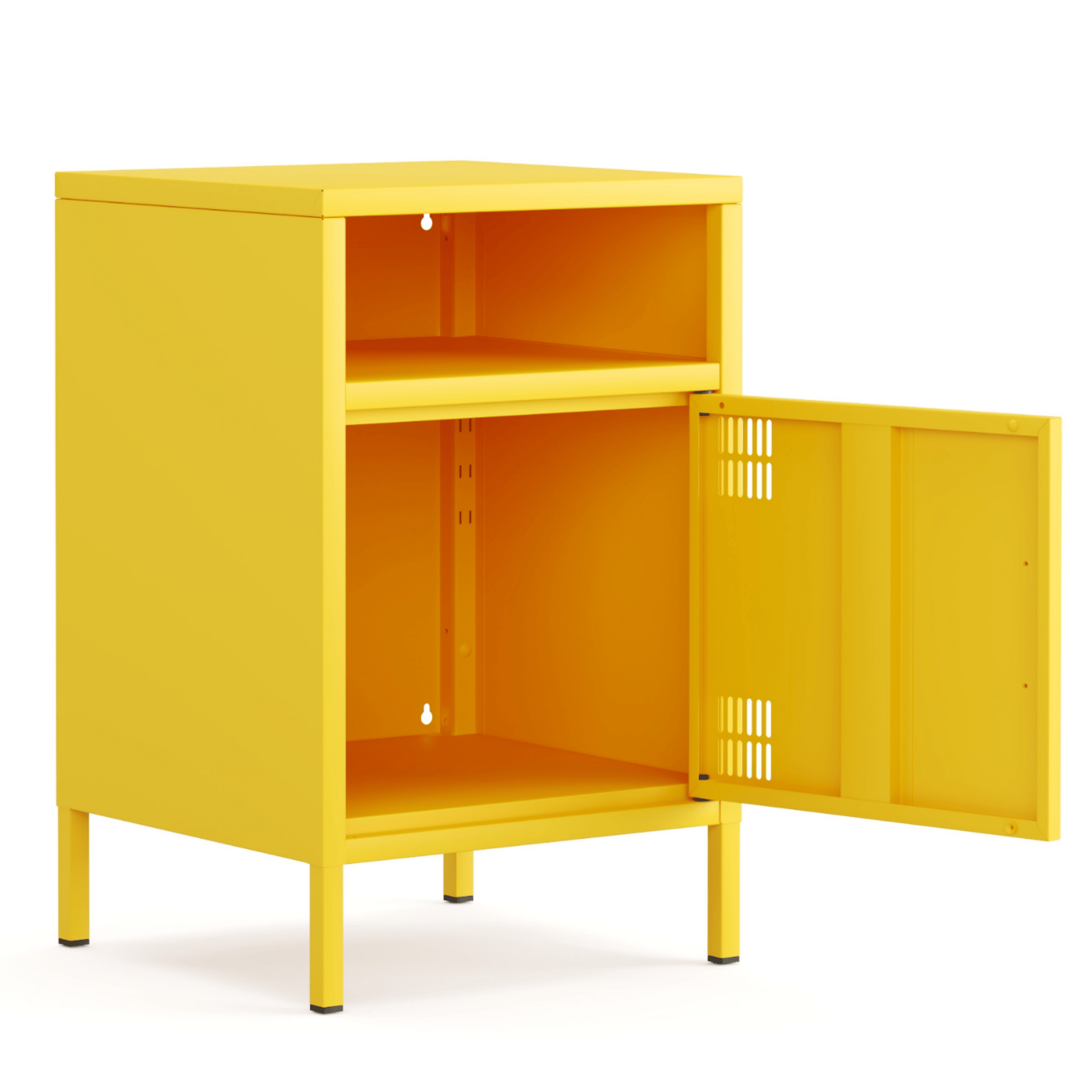 Pera Komodin Açık Raflı 41,5 x 40 x 64,50 cm - Ral 1018 Sarı