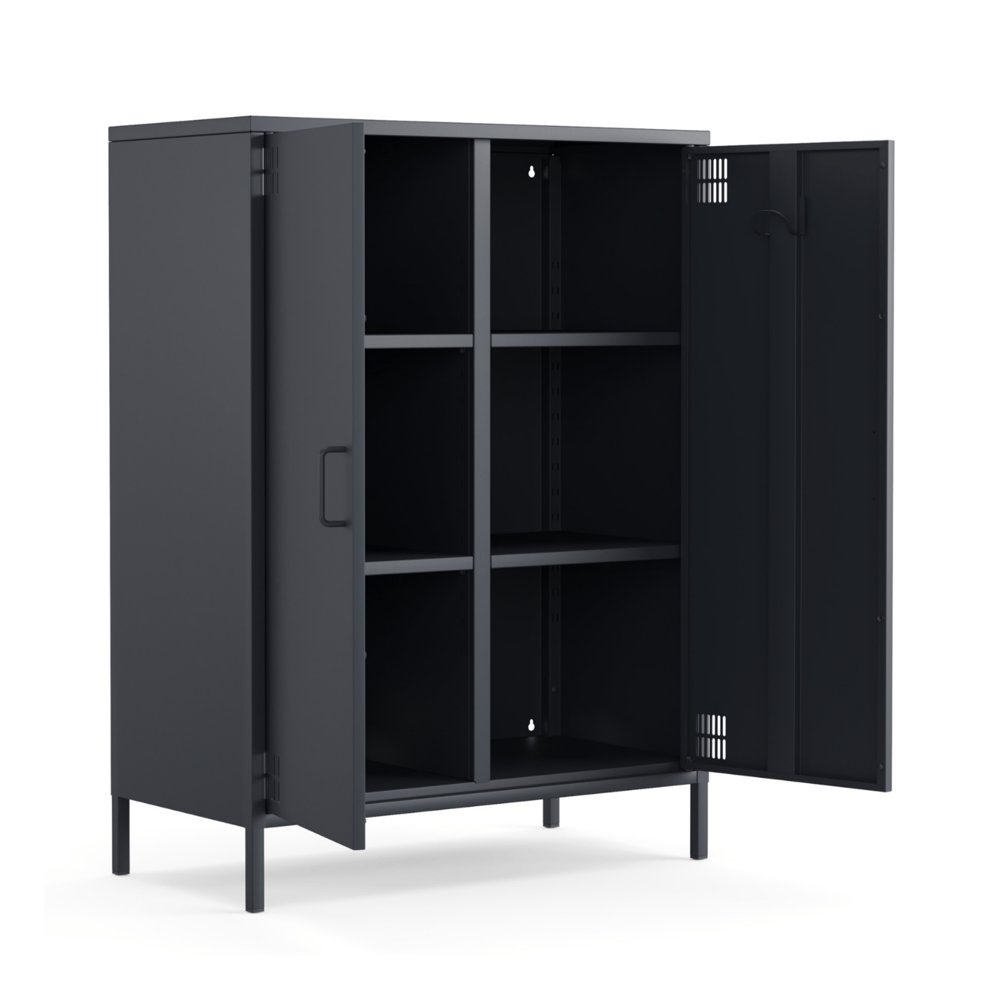 Pera Metal Dolap 2 Kapılı 80,50 x 40 x 109,50 cm - Ral 7016 Antrasit