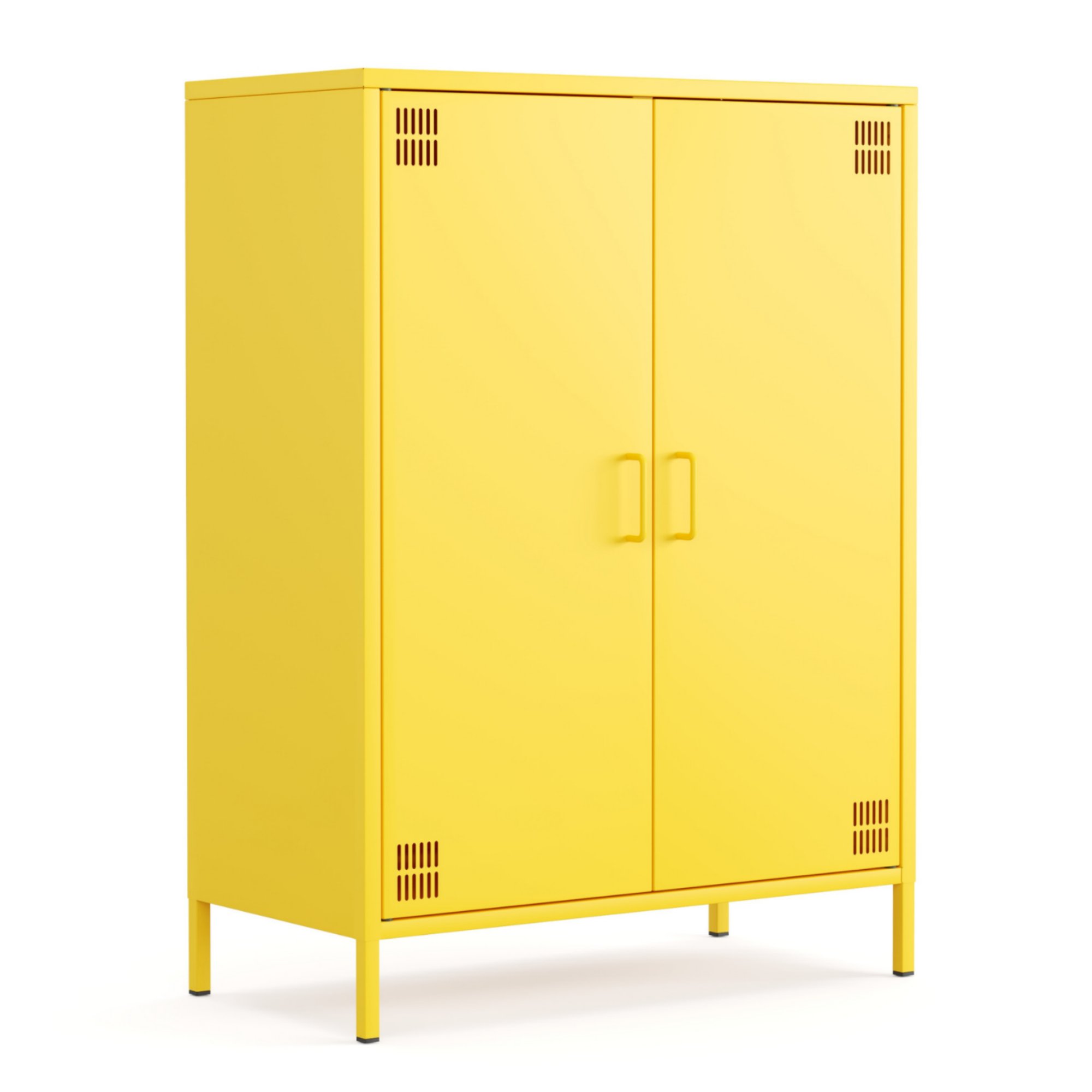 Pera Metal Dolap 2 Kapılı 80,50 x 40 x 109,50 cm - Ral 1018 Sarı