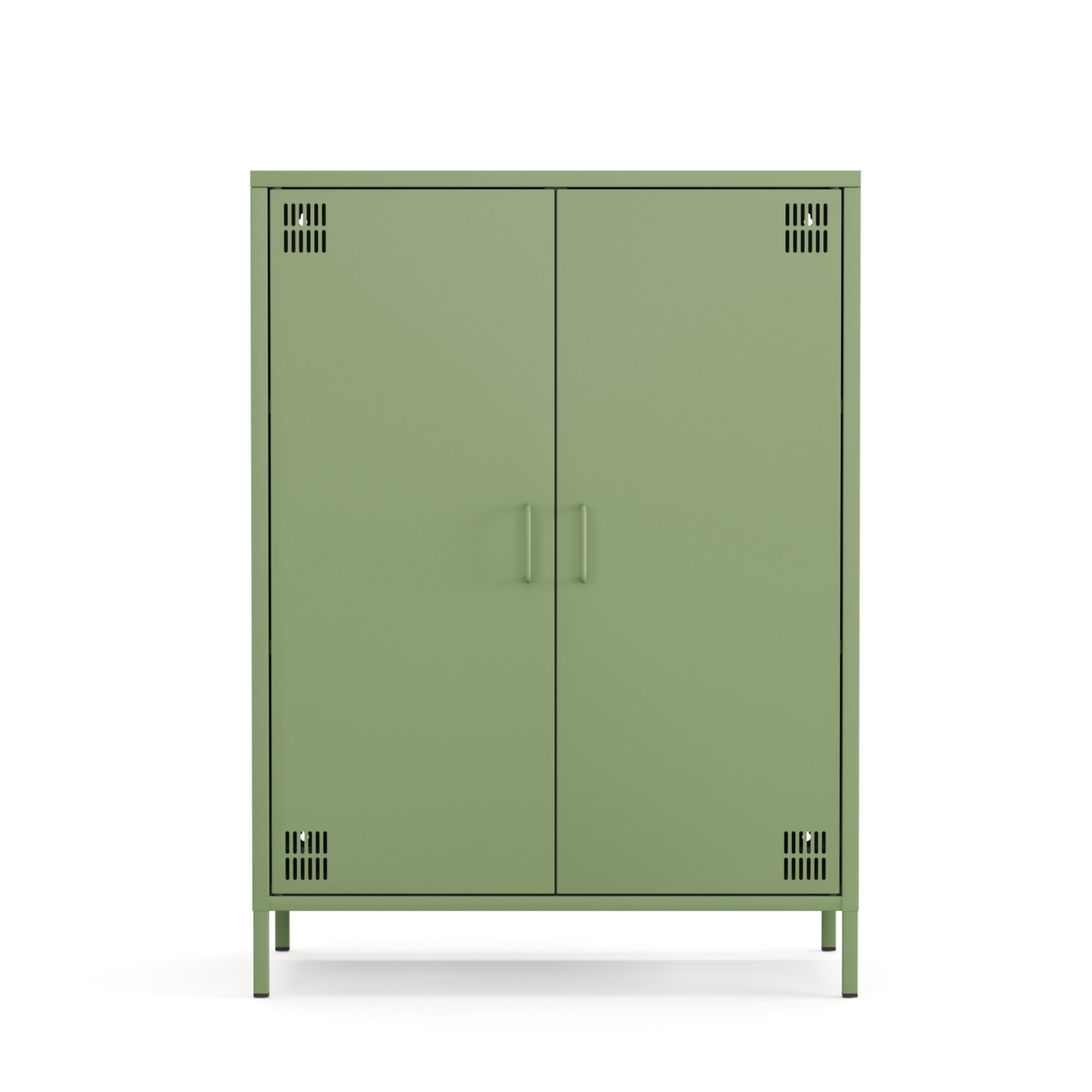 Pera Metal Dolap 2 Kapılı 80,50 x 40 x 109,50 cm - Ral 6011 Yeşil