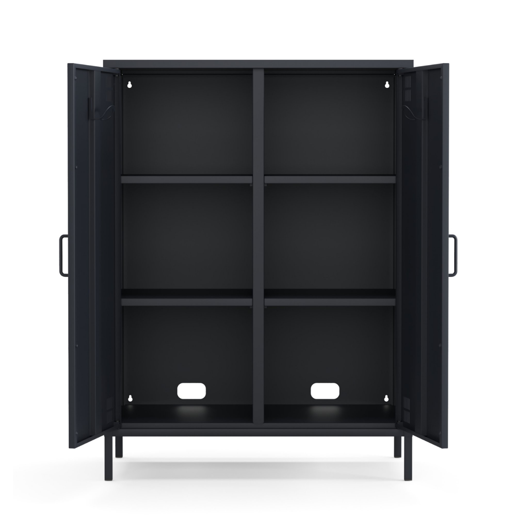 Pera Metal Dolap 2 Kapılı 80,50 x 40 x 109,50 cm - Ral 7016 Antrasit