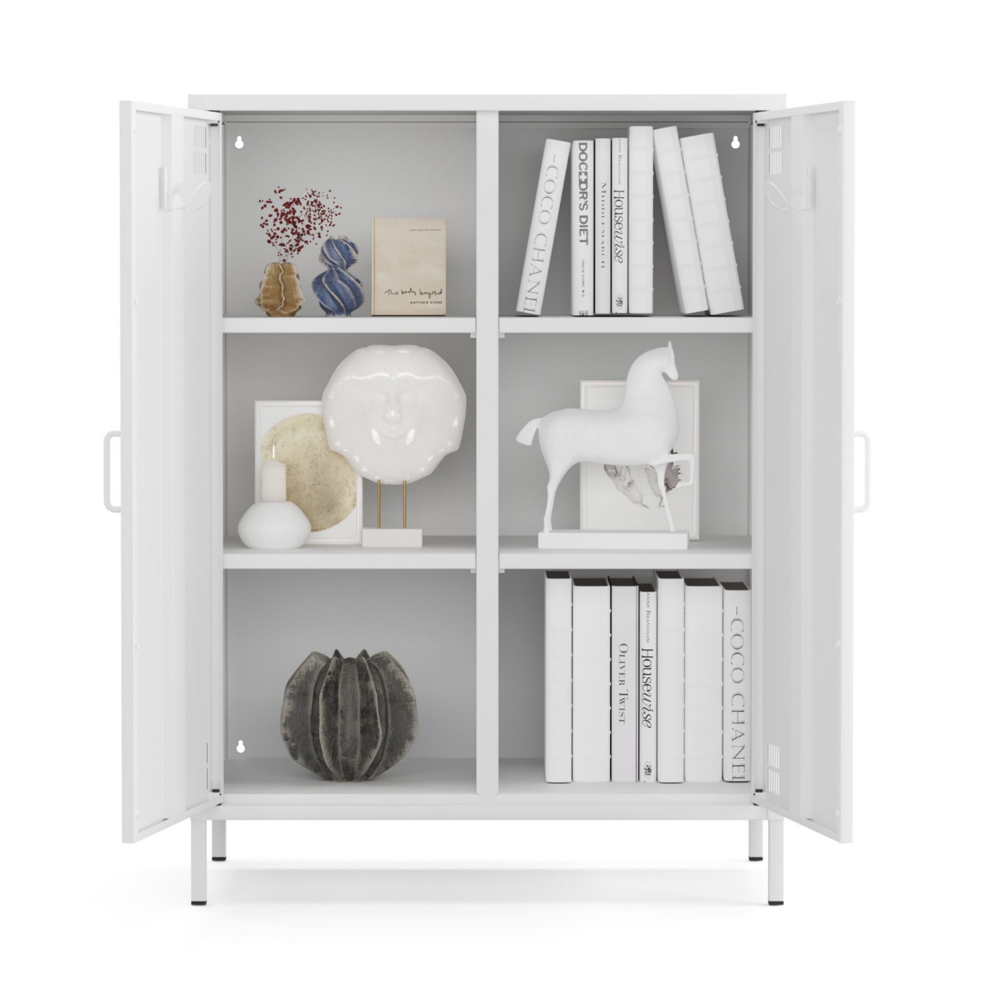 Pera Metal Dolap 2 Kapılı 80,50 x 40 x 109,50 cm - Ral 9016 Beyaz