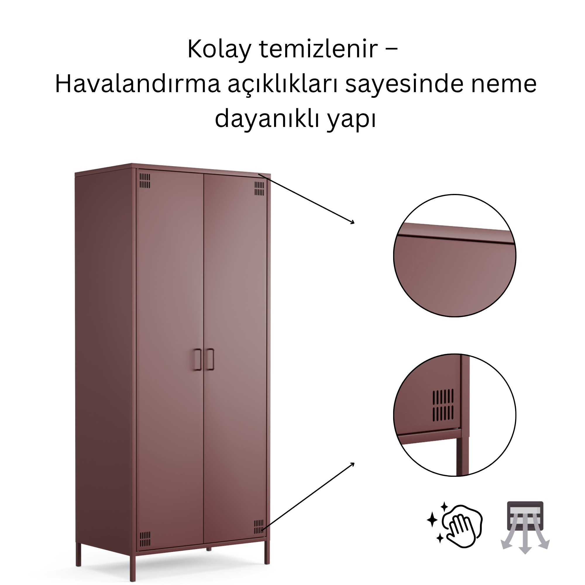 Pera Metal Elbise Dolabı