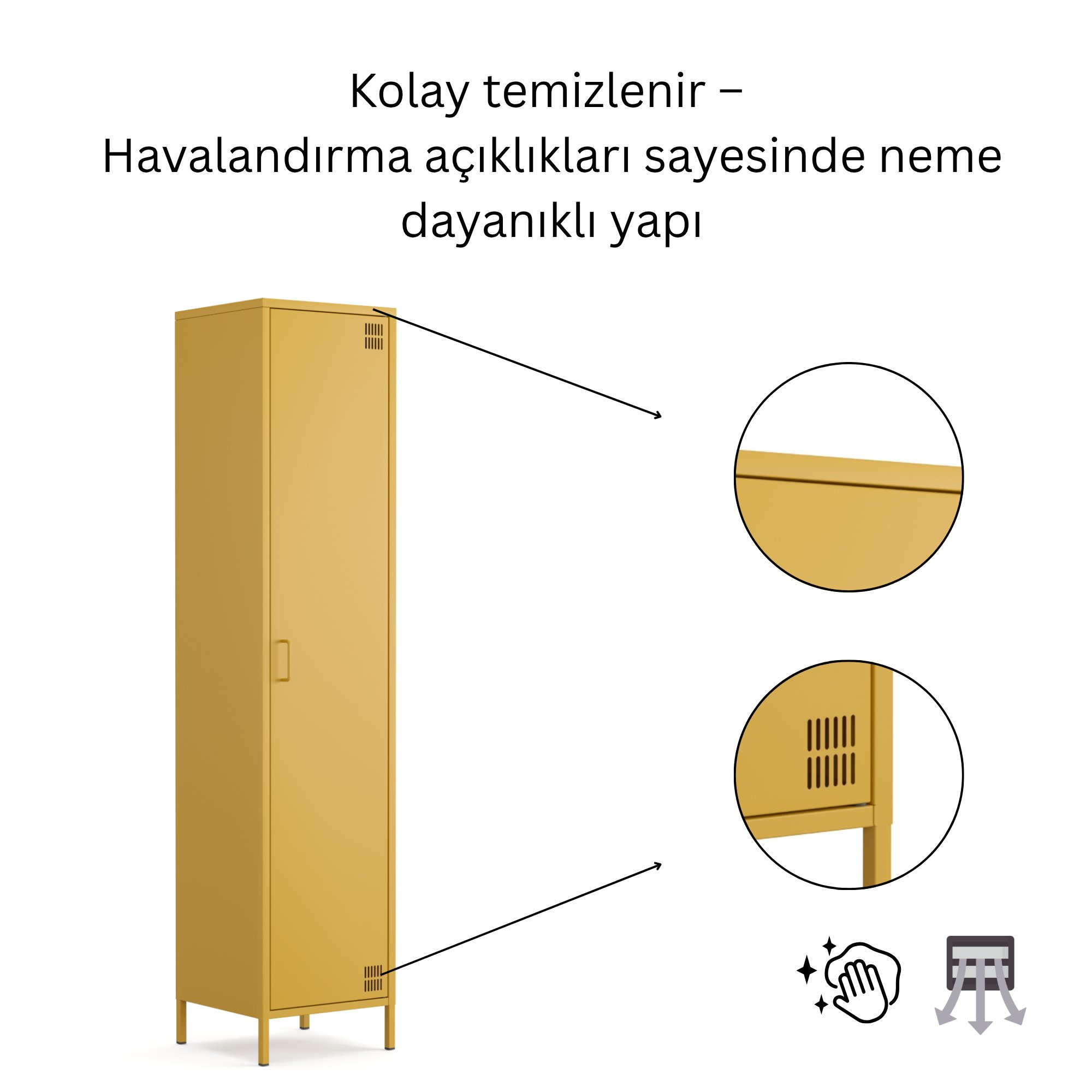 Pera Metal Elbise Dolabı