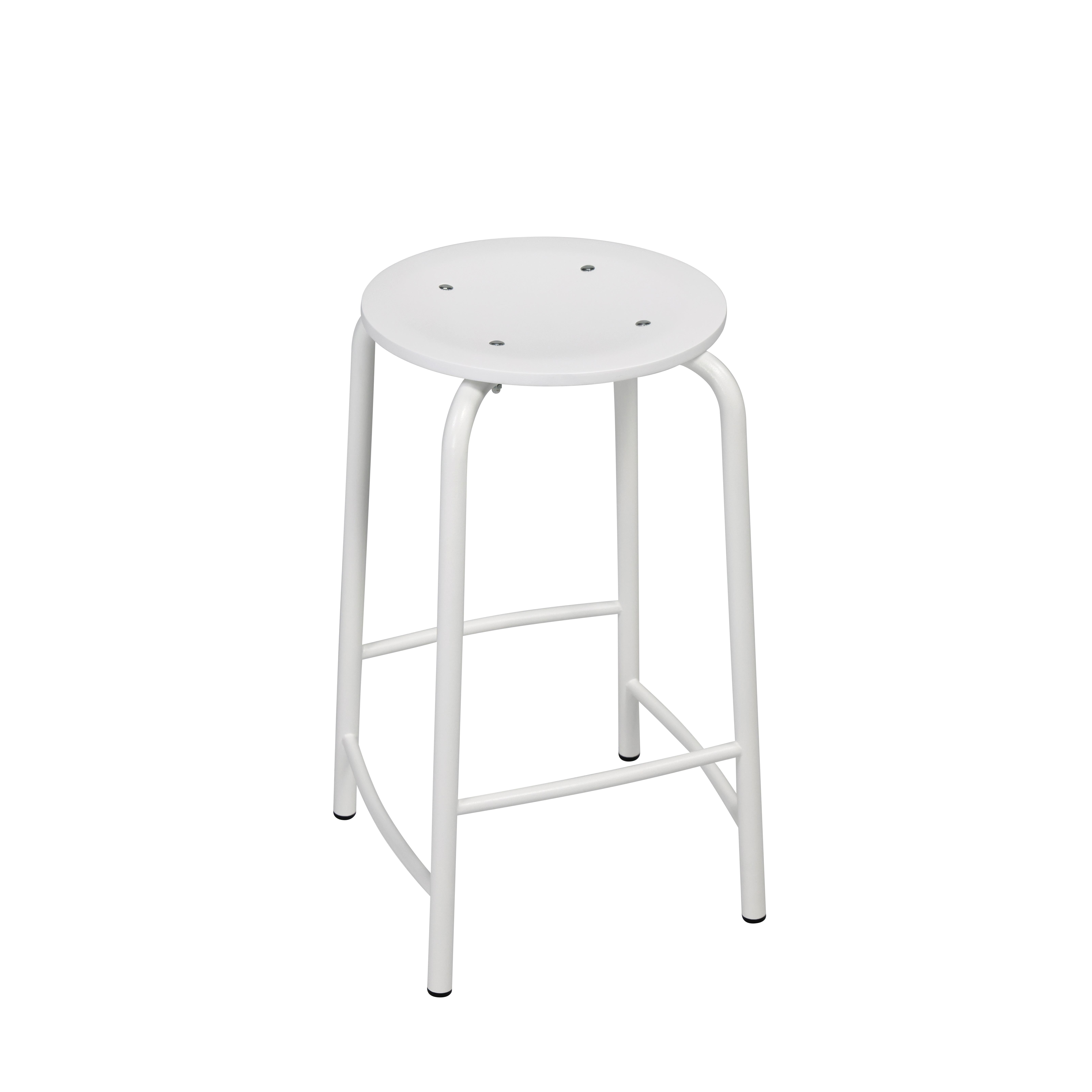 Tabure Orta Ayak Beyaz Ral 9016 - Beyaz Tabla