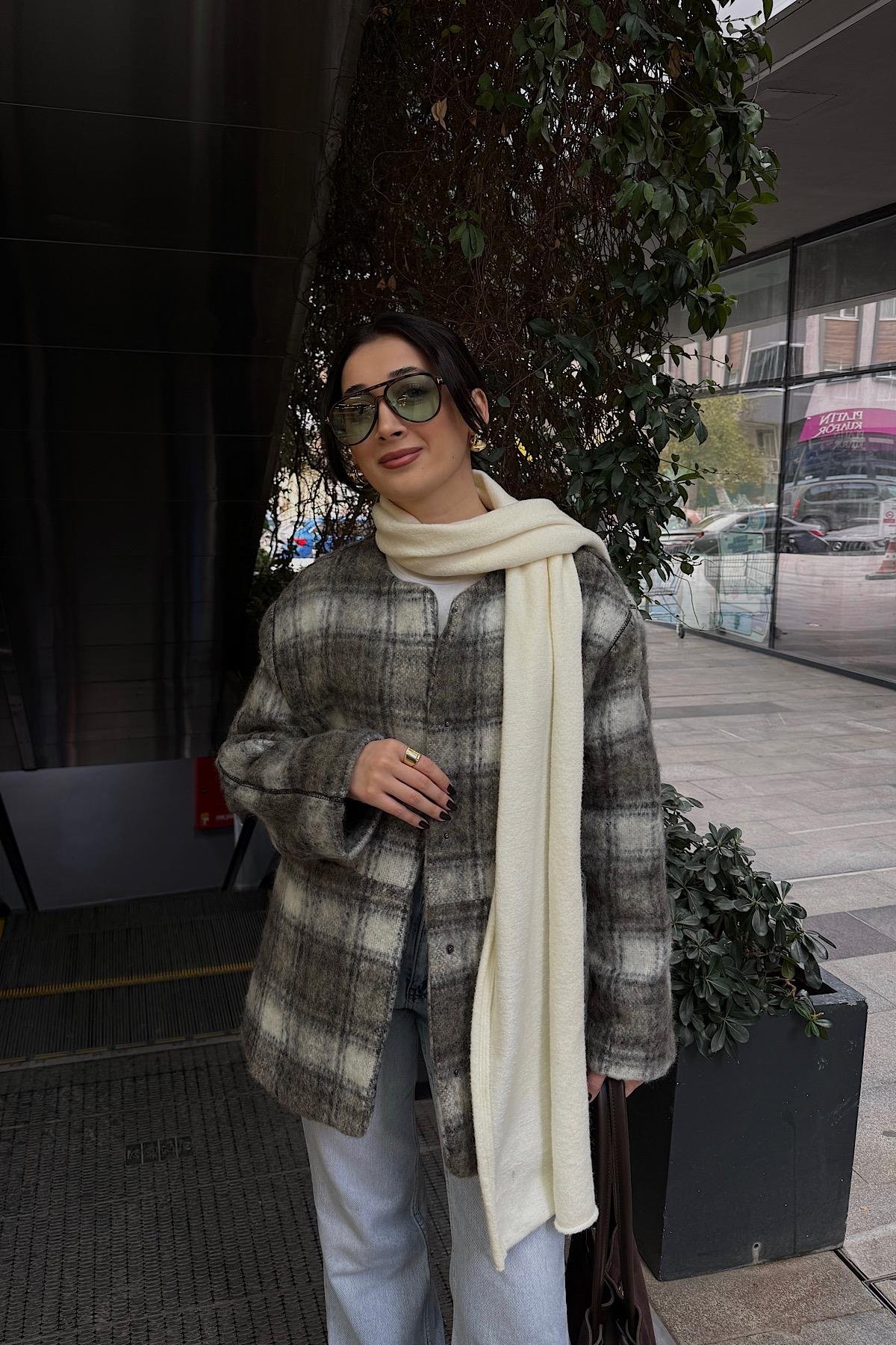 CEPLİ EKOSE CEKET-Yeşil