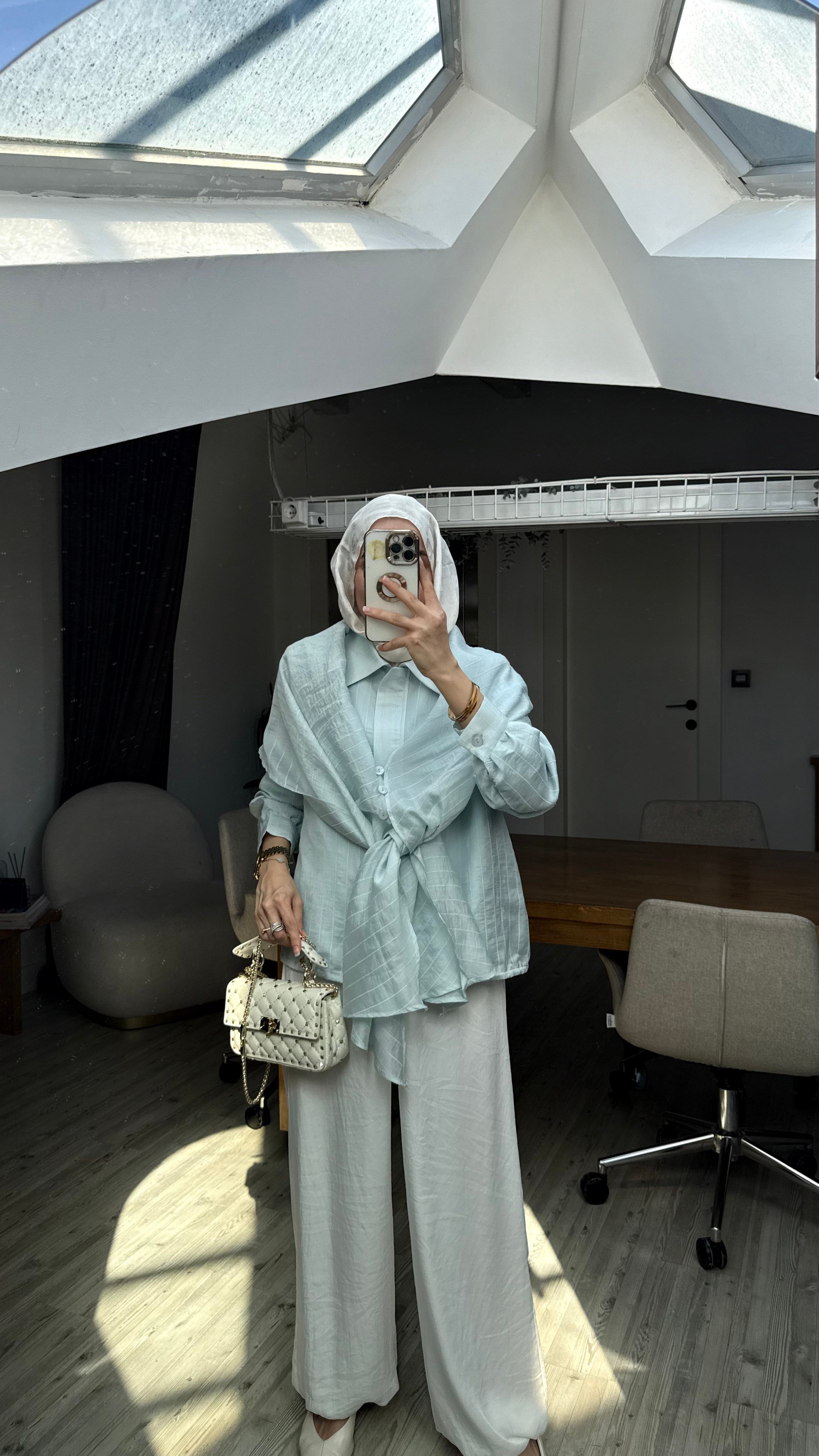 CHARM ŞALLI CEKET - MAVİ