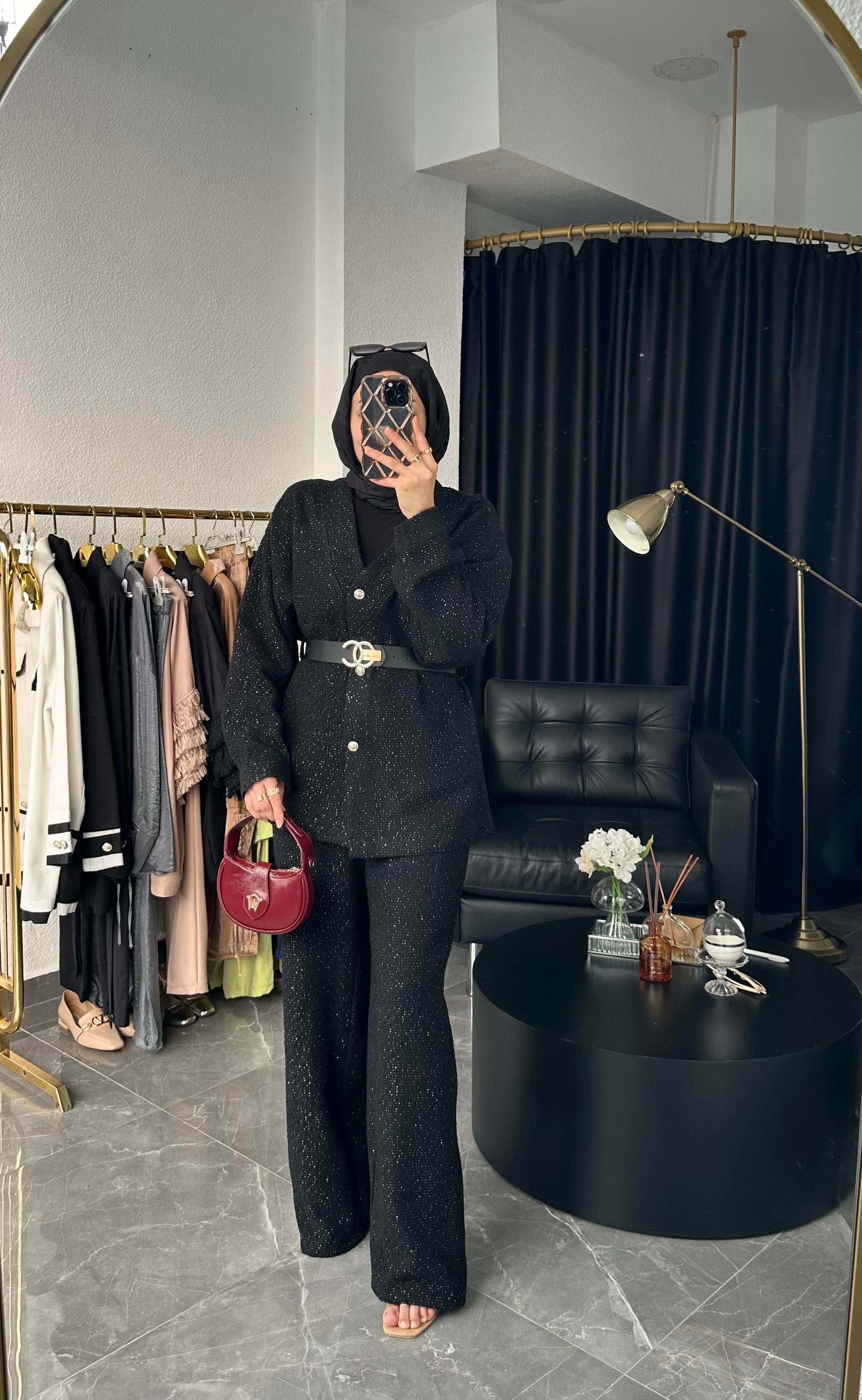 İthal Tasarım Chanel Takım Siyah