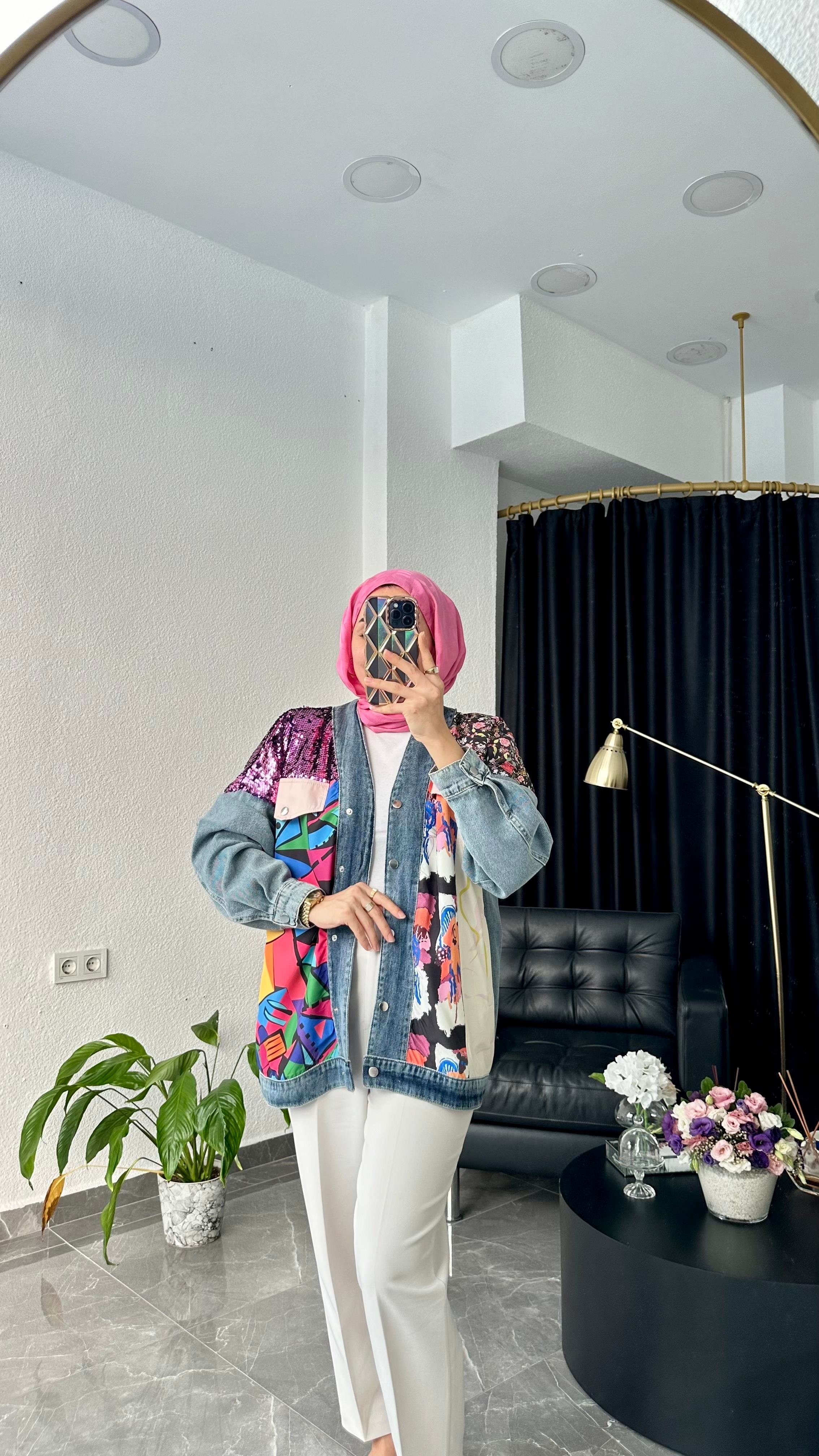 Özel Tasarım PulPayetli Denim Ceket 