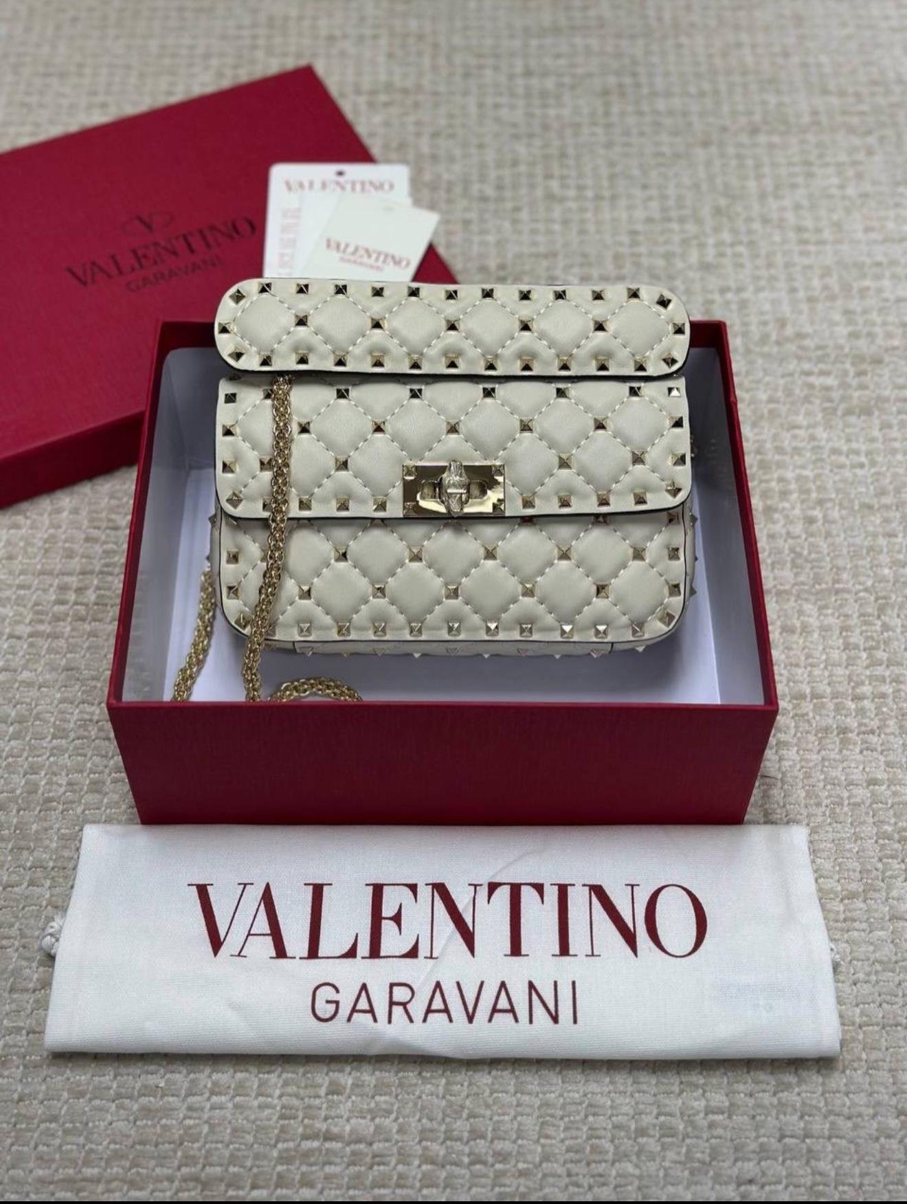 Premium İthal VALENTINO Bag-Krem