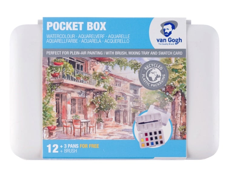 Van Gogh Suluboya 12 Renk 3 Renk ve Fırça hediye