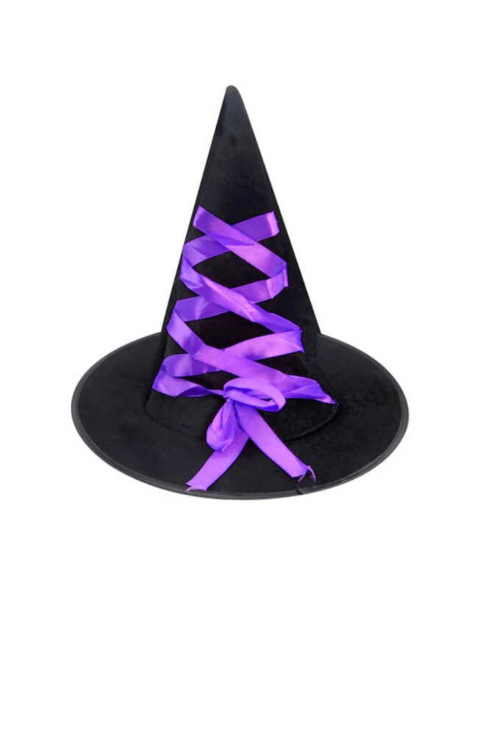 Halloween Kurdeleli Cadı Şapkası Mor 