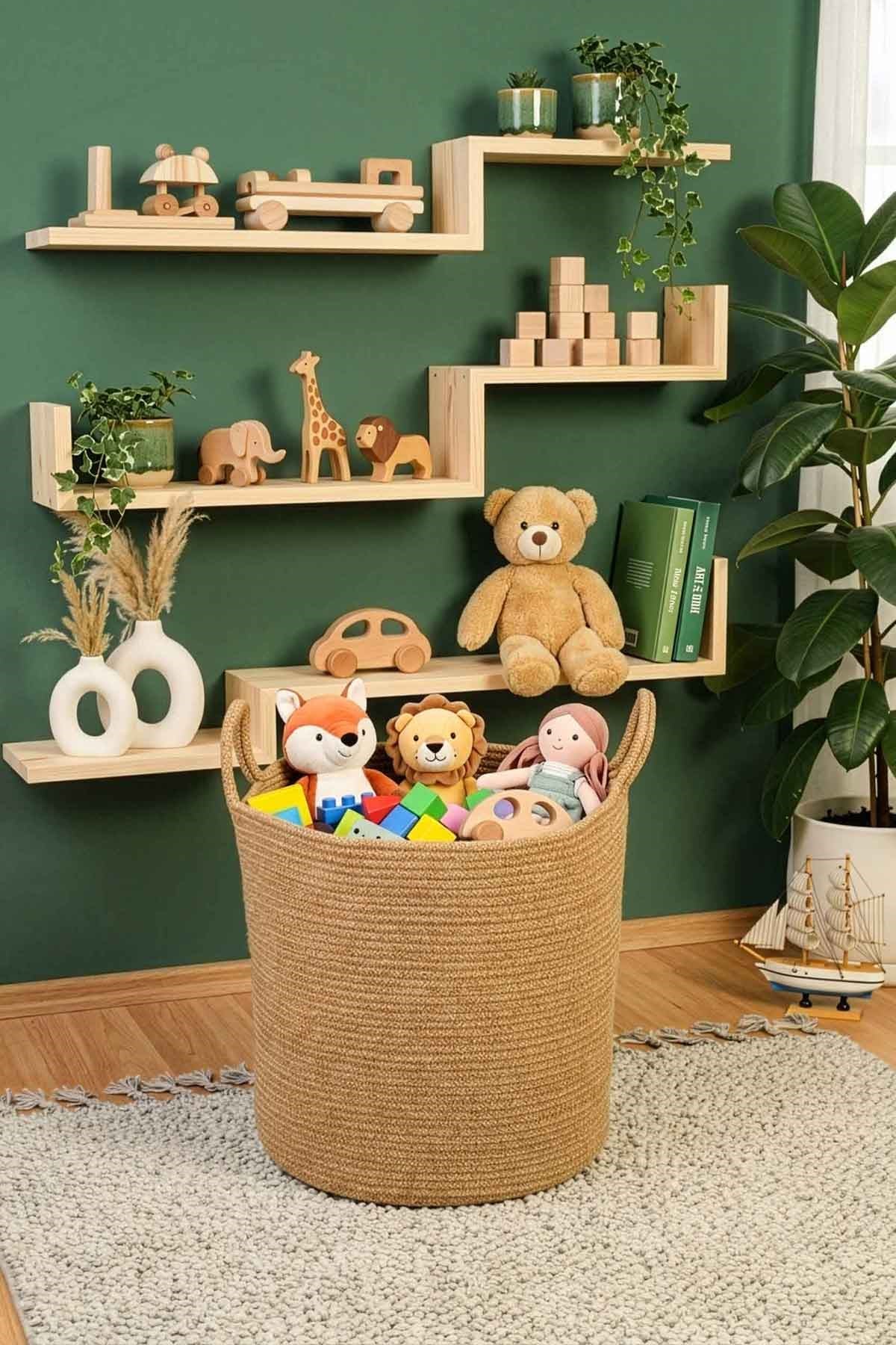 Bambino Oyuncak Sepeti Çocuk Odası Düzenleyici Saklama Sepeti