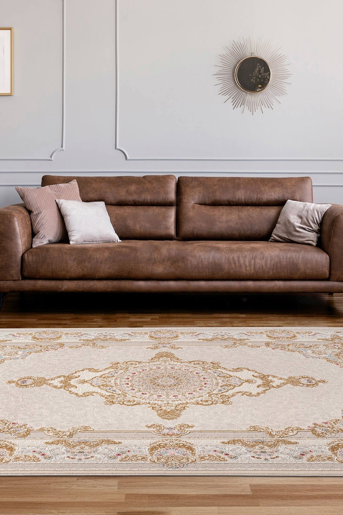 Farah FR001A Renkli Halı Klasik Desen Özel İpli Pamuk Taban