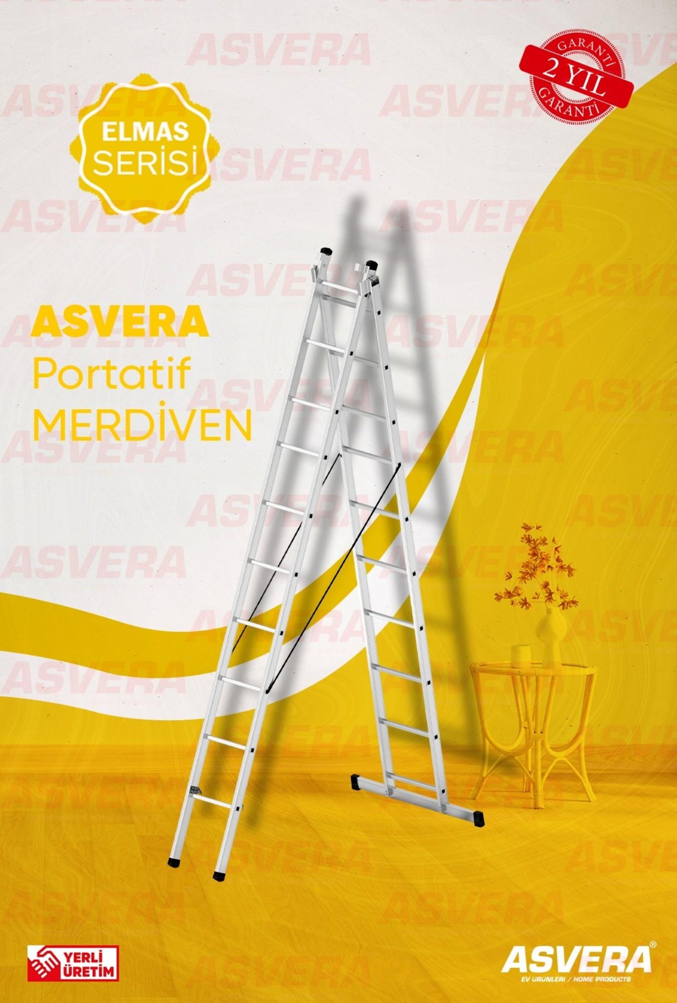 2X3 = 6 METRE ''A'' TİPİ 2 PARÇALI ALÜMİNYUM MERDİVEN