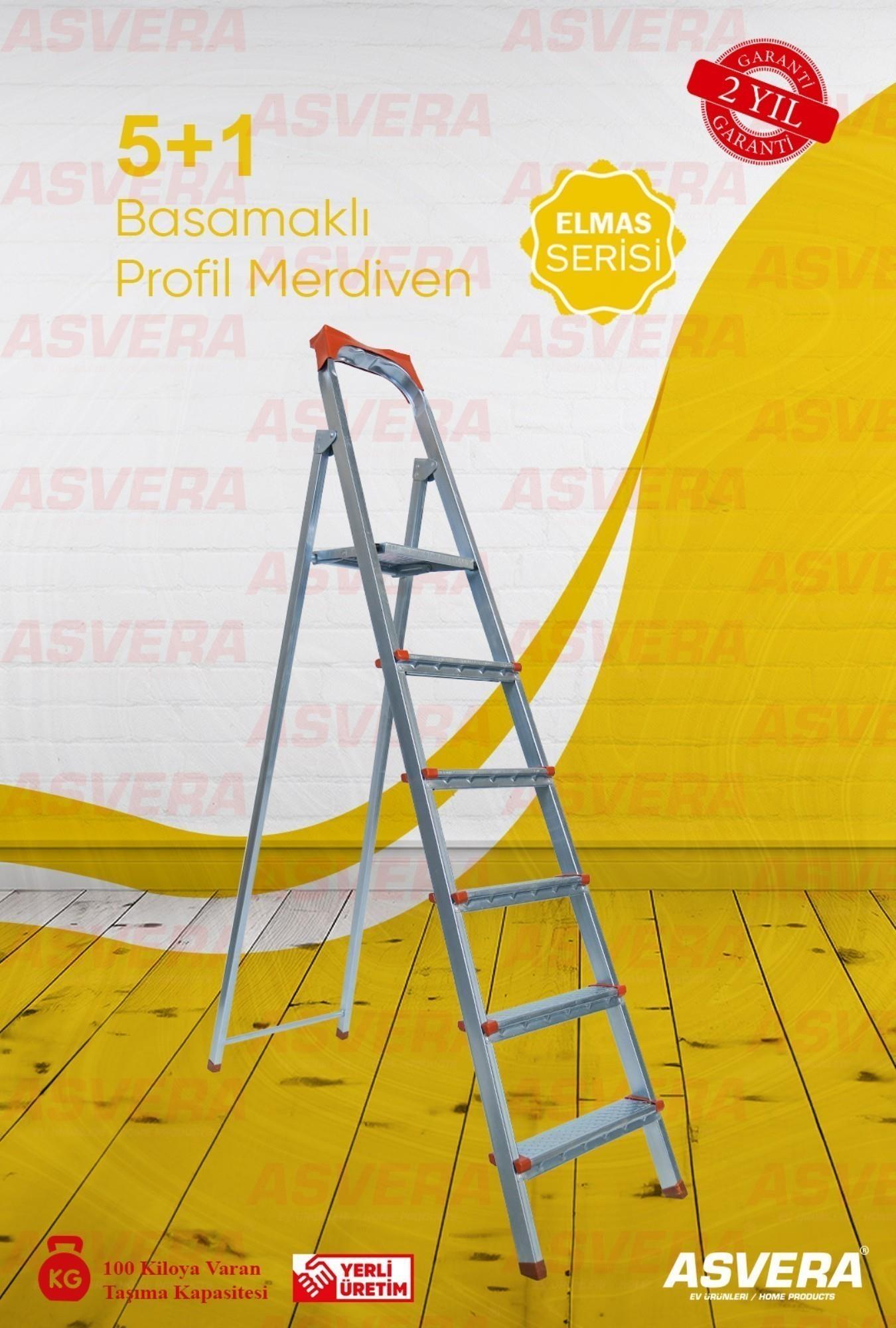 ASVERA 5+1 BASAMAKLI PROFİL MERDİVEN