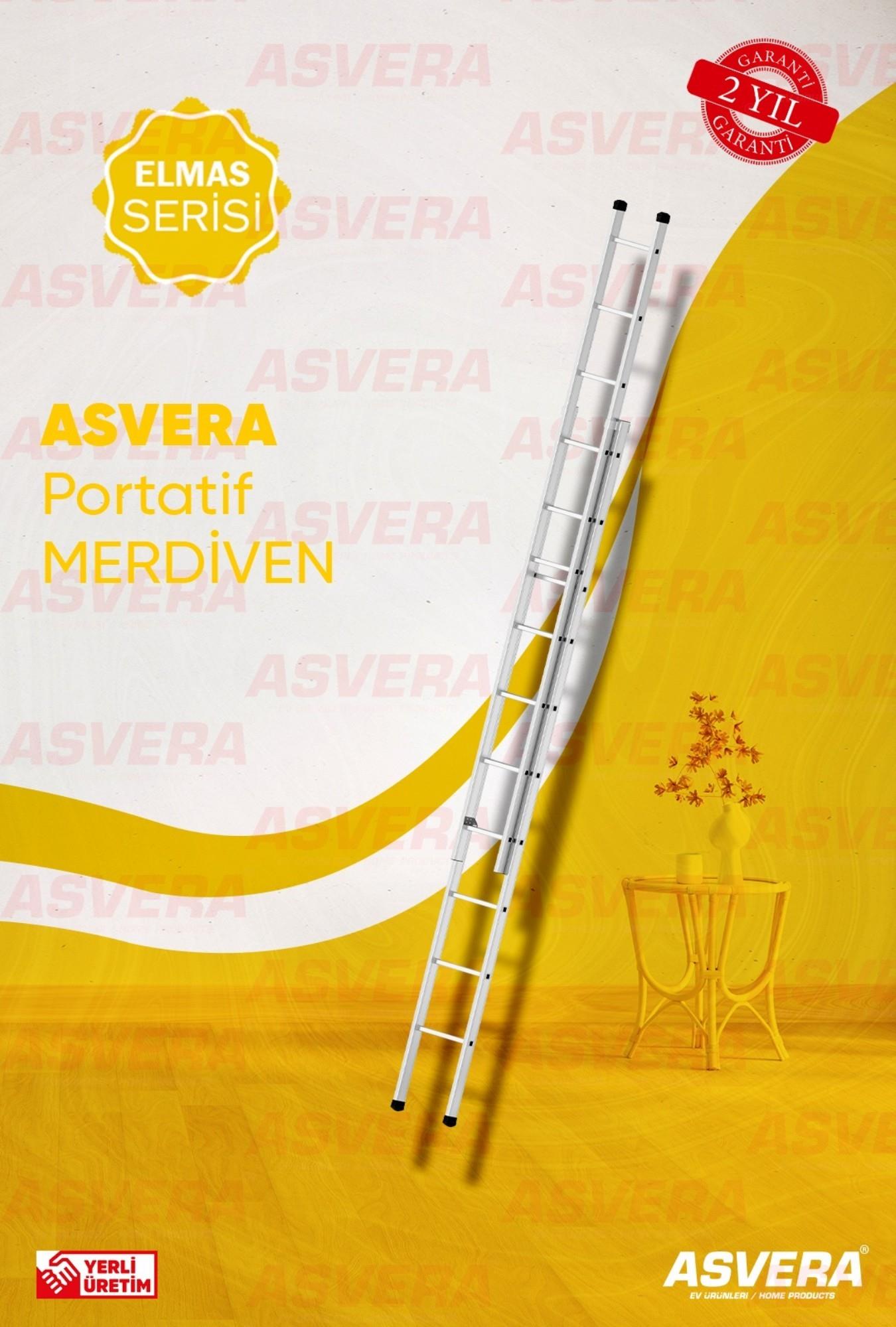 2X3=6 METRE 2 PARÇALI ALÜMİNYUM MERDİVEN