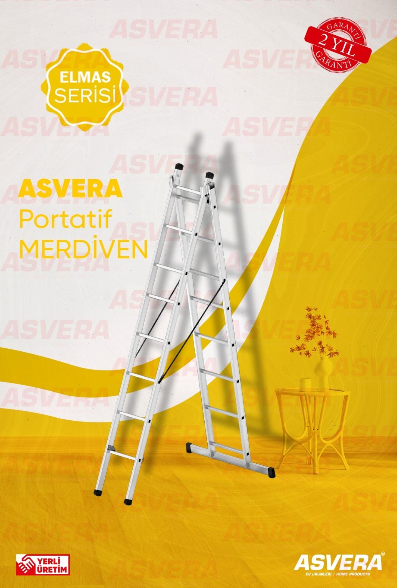 2X2,5 = 5 METRE ''A'' TİPİ 2 PARÇALI ALÜMİNYUM MERDİVEN
