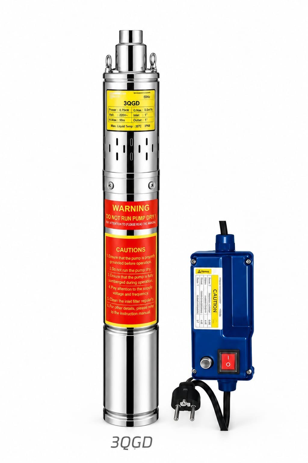 İmpo Water Sound 3QGD2-103-0.75 1 HP 220V 3 İnç Dalgıç Pompa – 103 mSS