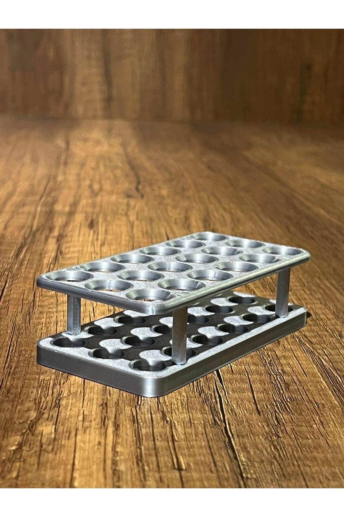 18'li Eppendorf Tüpü Standı (Gümüş)