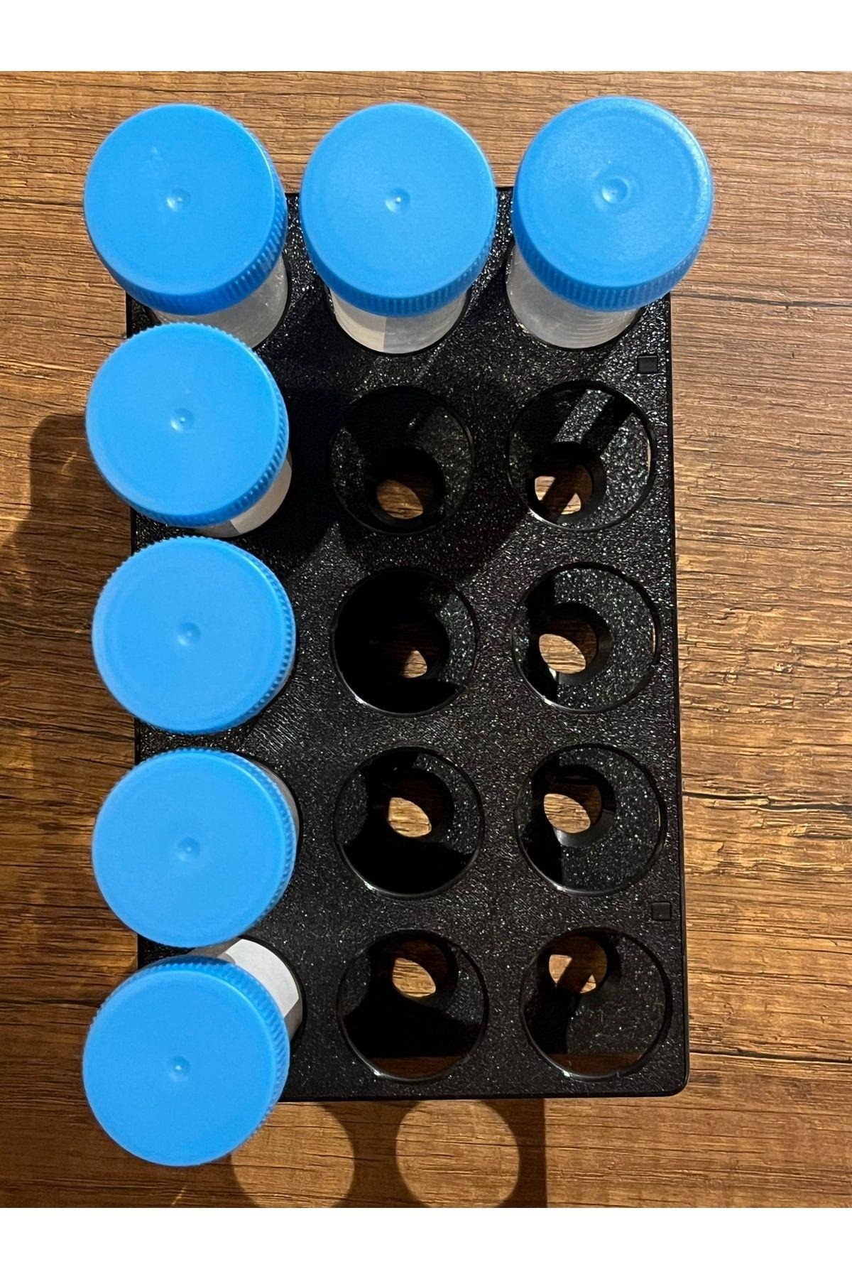 50ml Falkon Santrifüj Minimal Deney Tüpü Standı (5*3) (Tüpler görsel amaçlıdır)