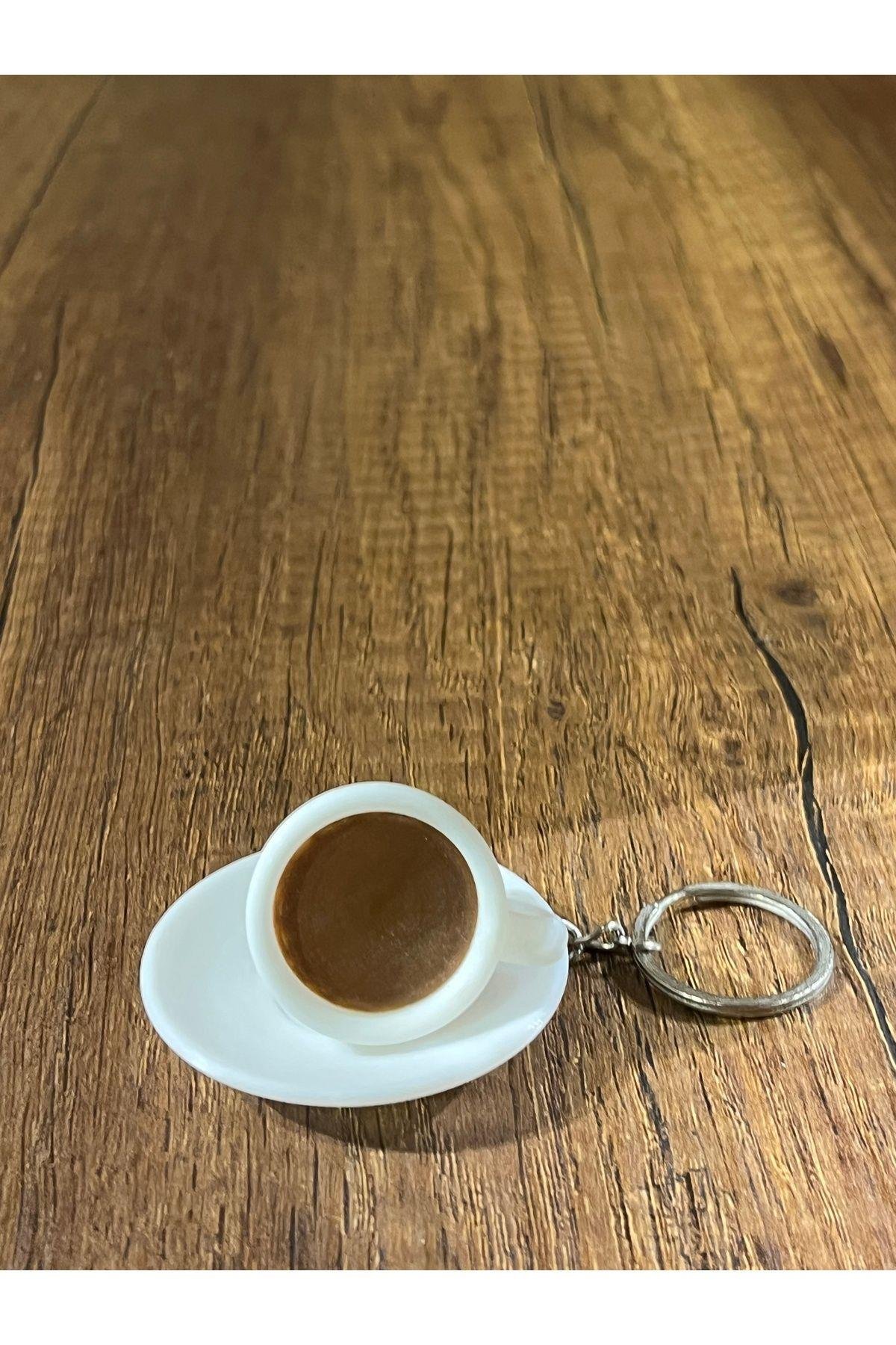 Kahve Fincanı Anahtarlık - Dekoratif Mini Fincan Modeli (2 Adet)