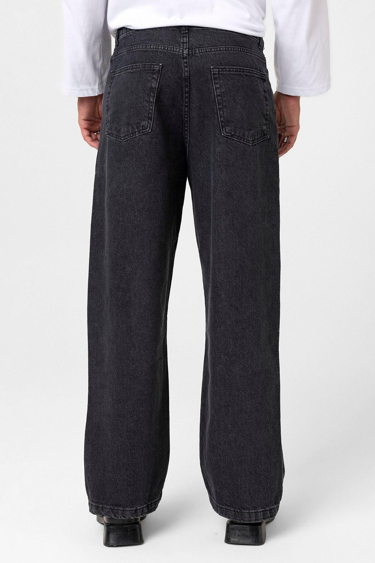 Baggy Fıt Jean Antrasit