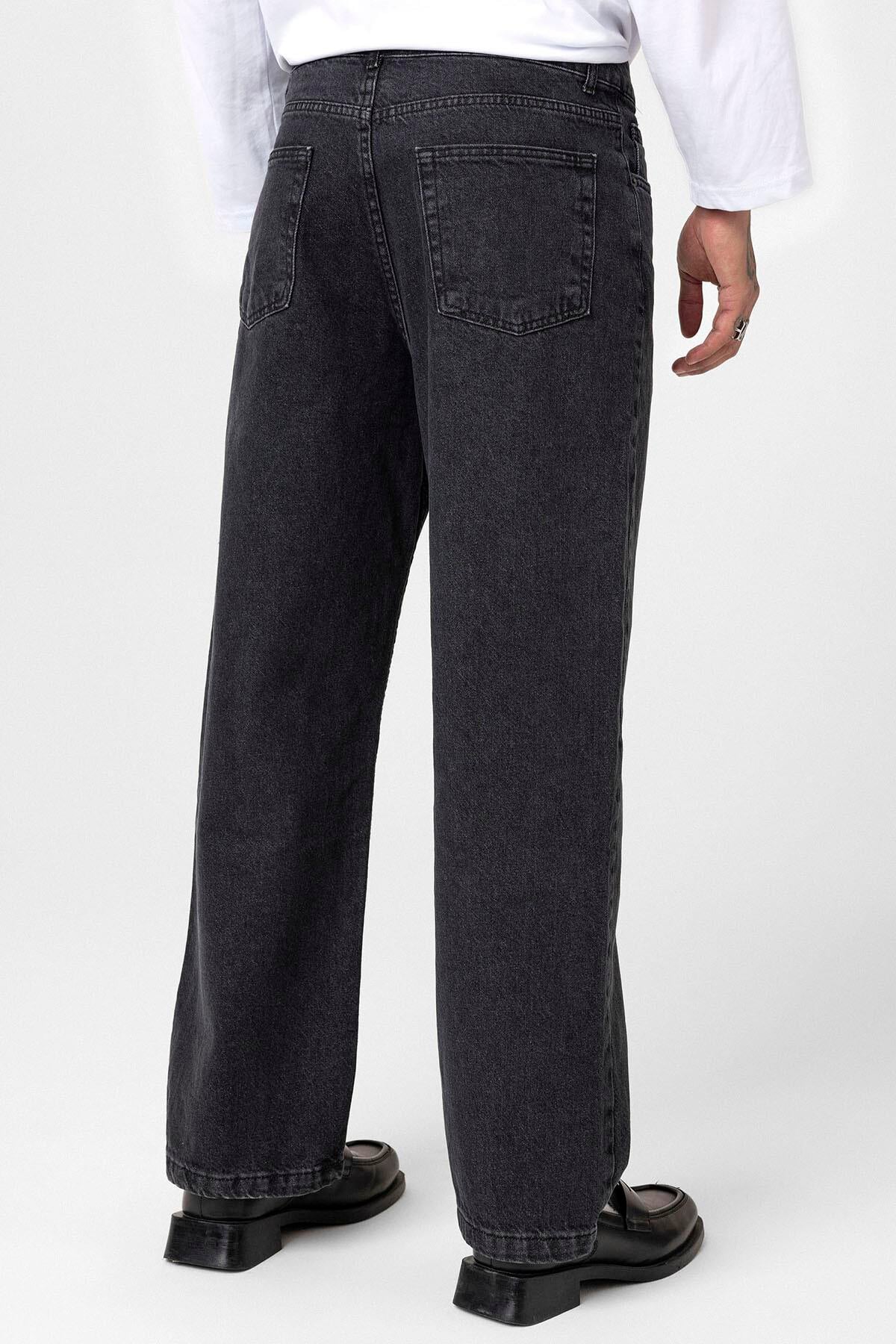 Baggy Fıt Jean Antrasit