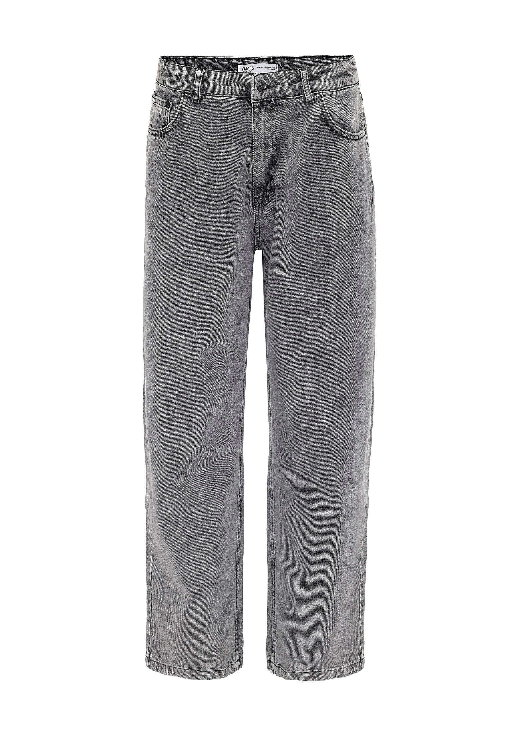 Baggy Fıt Jean Koyu Gri