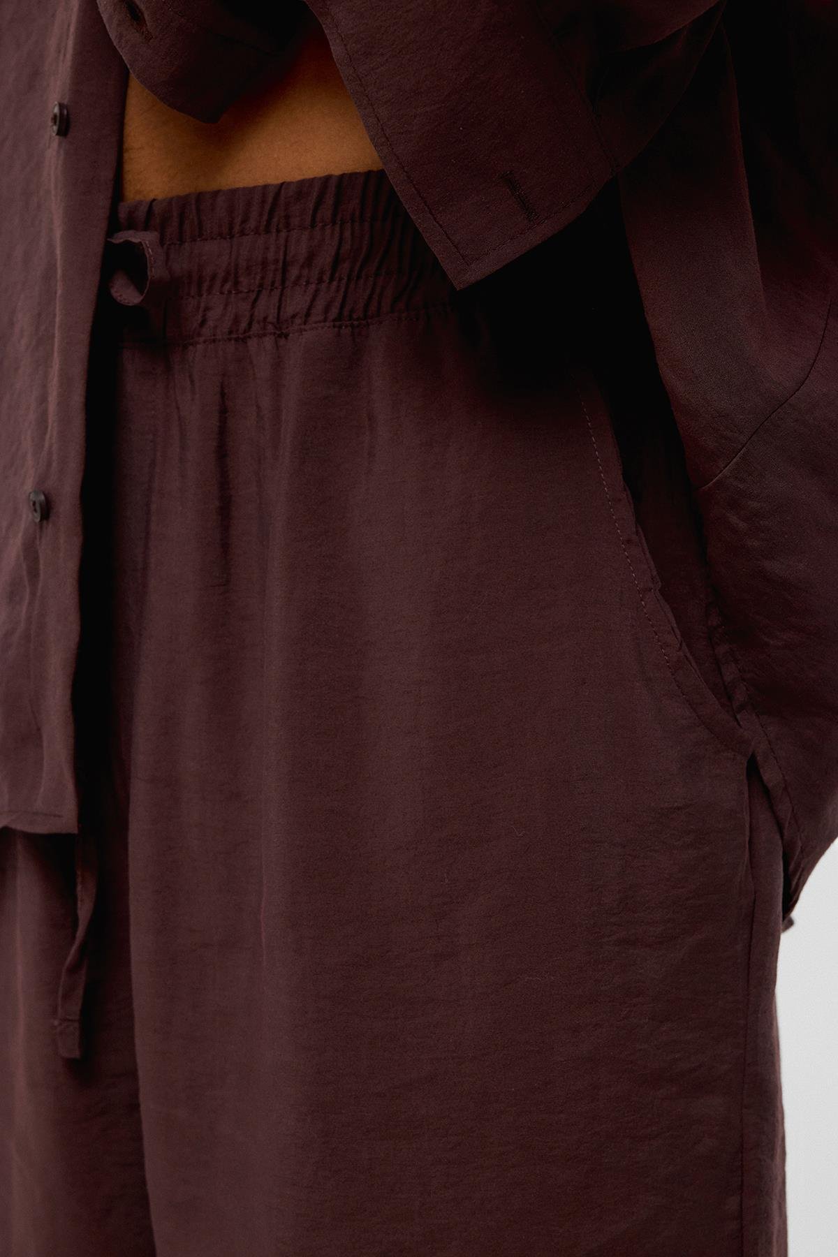 Baggy Fit Modal Kumaş Pantolon Kahve