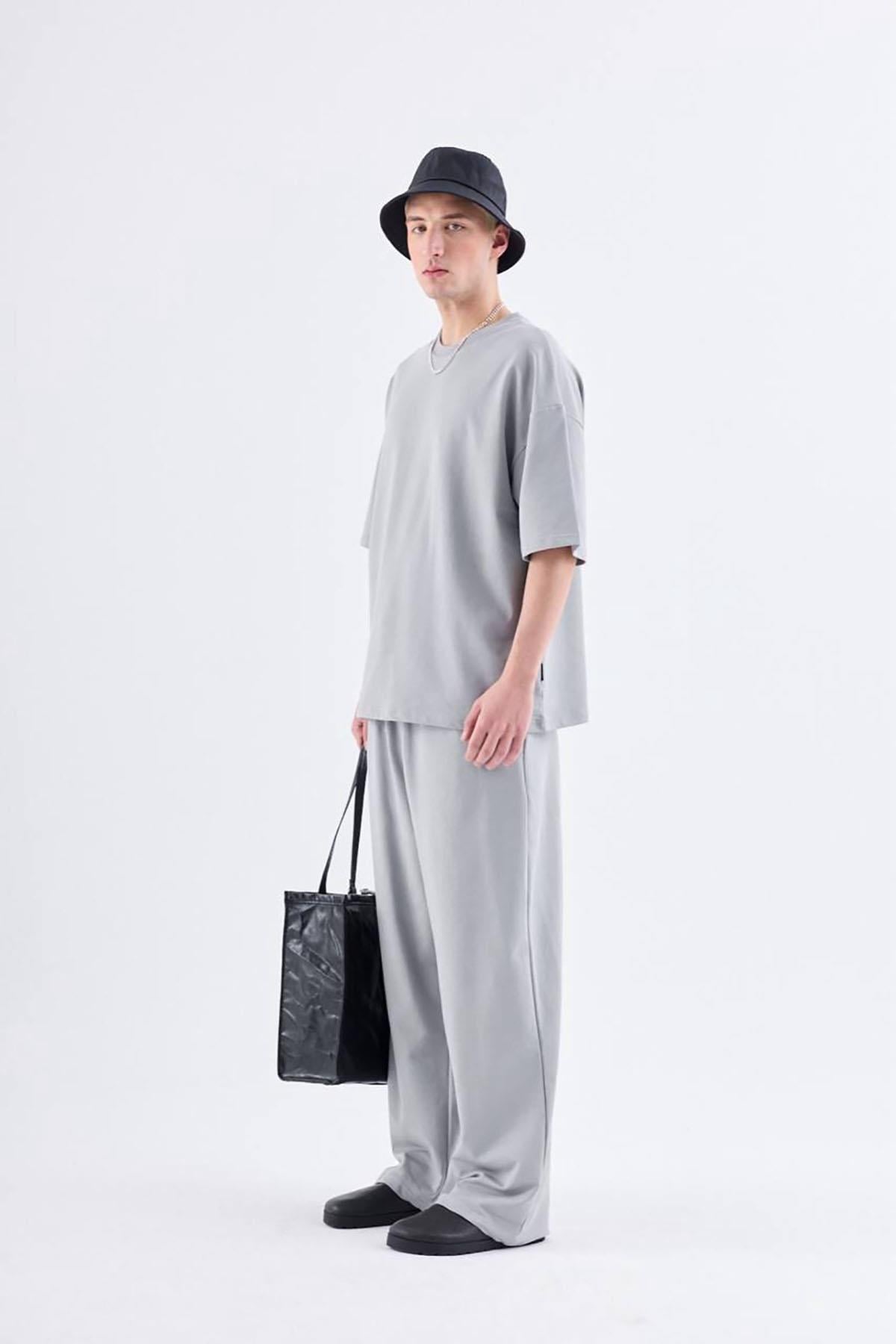 Basıc Oversize Eşofman Takım Gri
