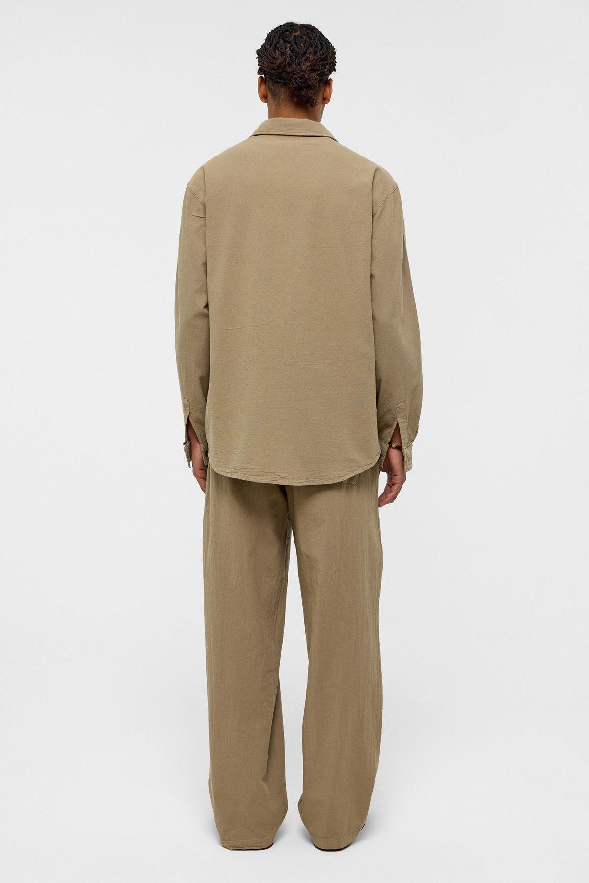 Basic Oversize Keten Takım Haki