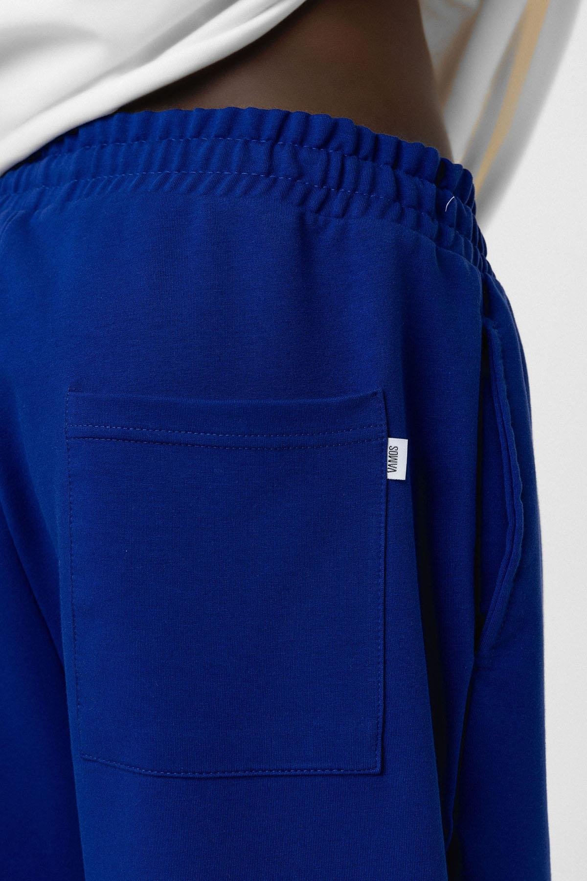 Basıc Paça Lastikli Oversize Eşofman Alt Saks