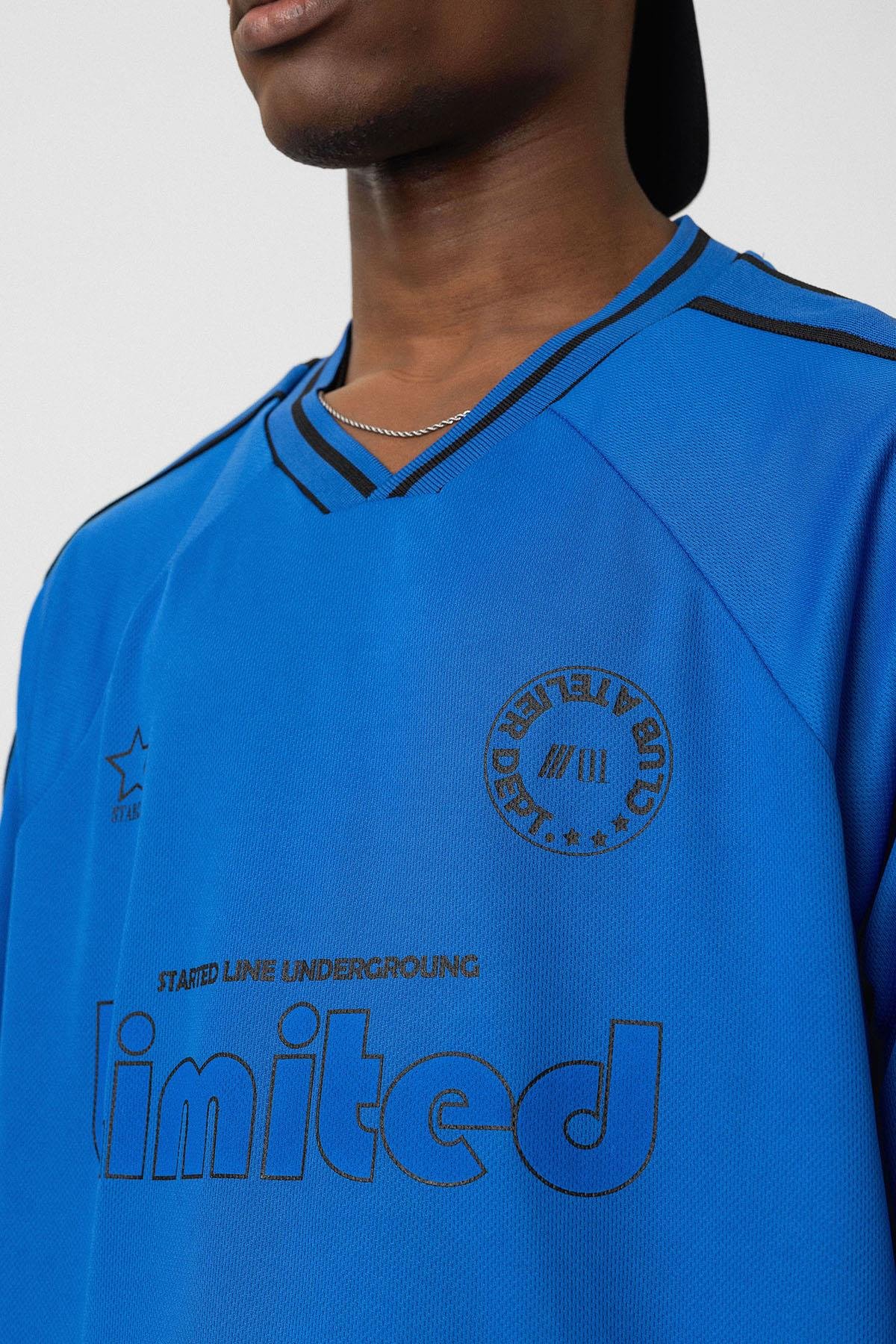 Baskılı Oversize Forma Tişört Saks