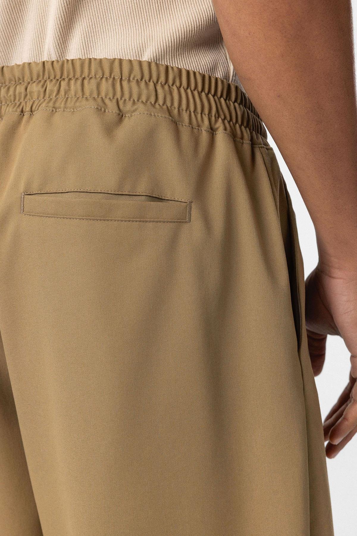 Bel Lastikli Baggy Pantolon Haki