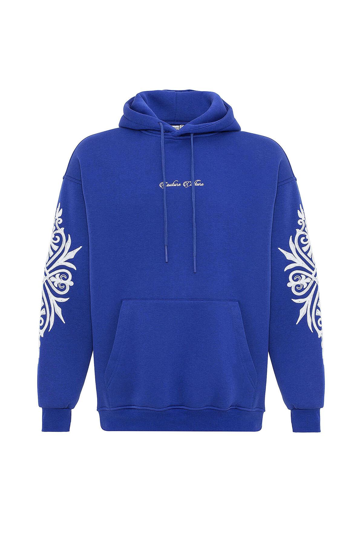 Desenli Oversize Sweatshirt Saks