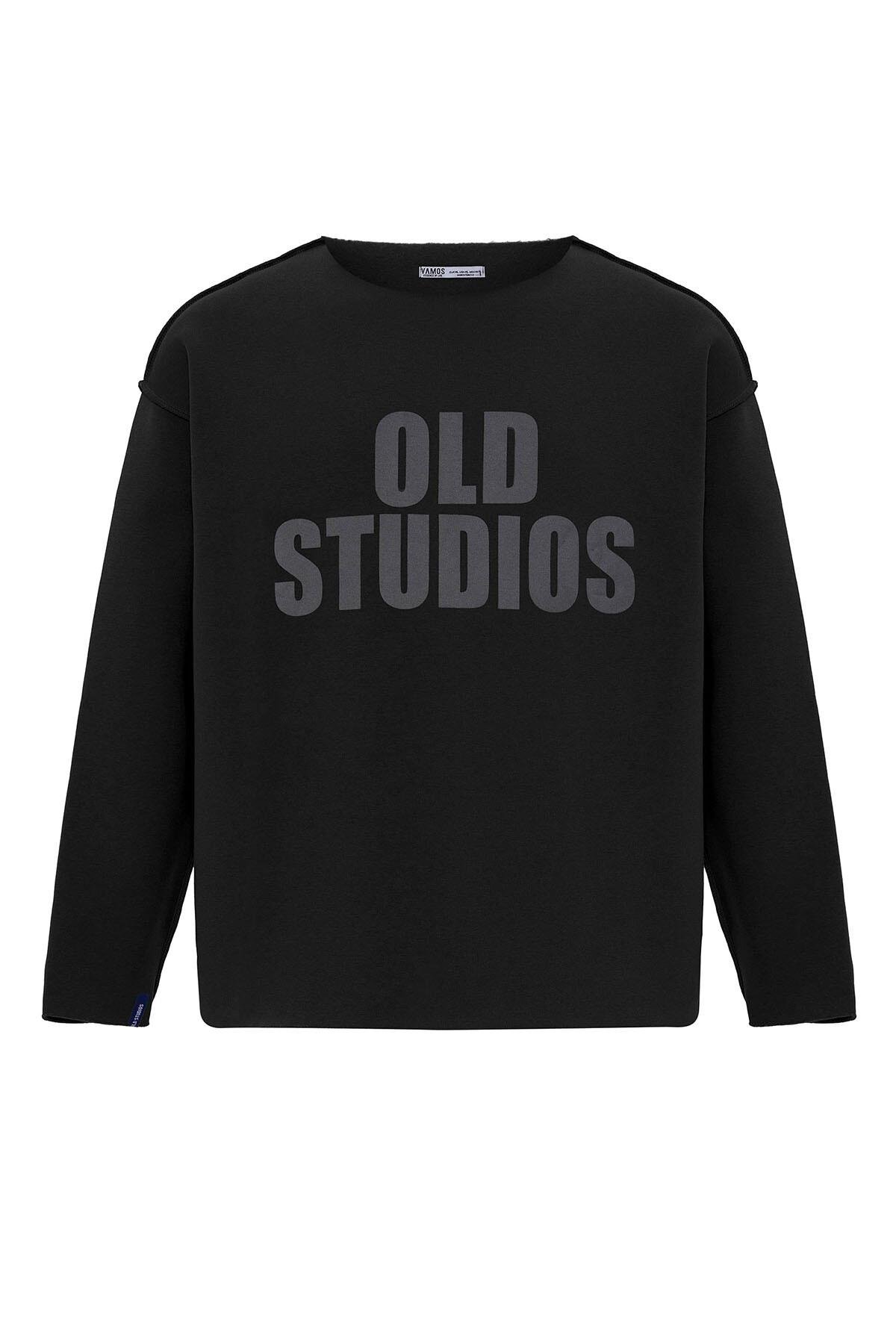 Dikiş Detaylı Overıze Sweatshirt Siyah
