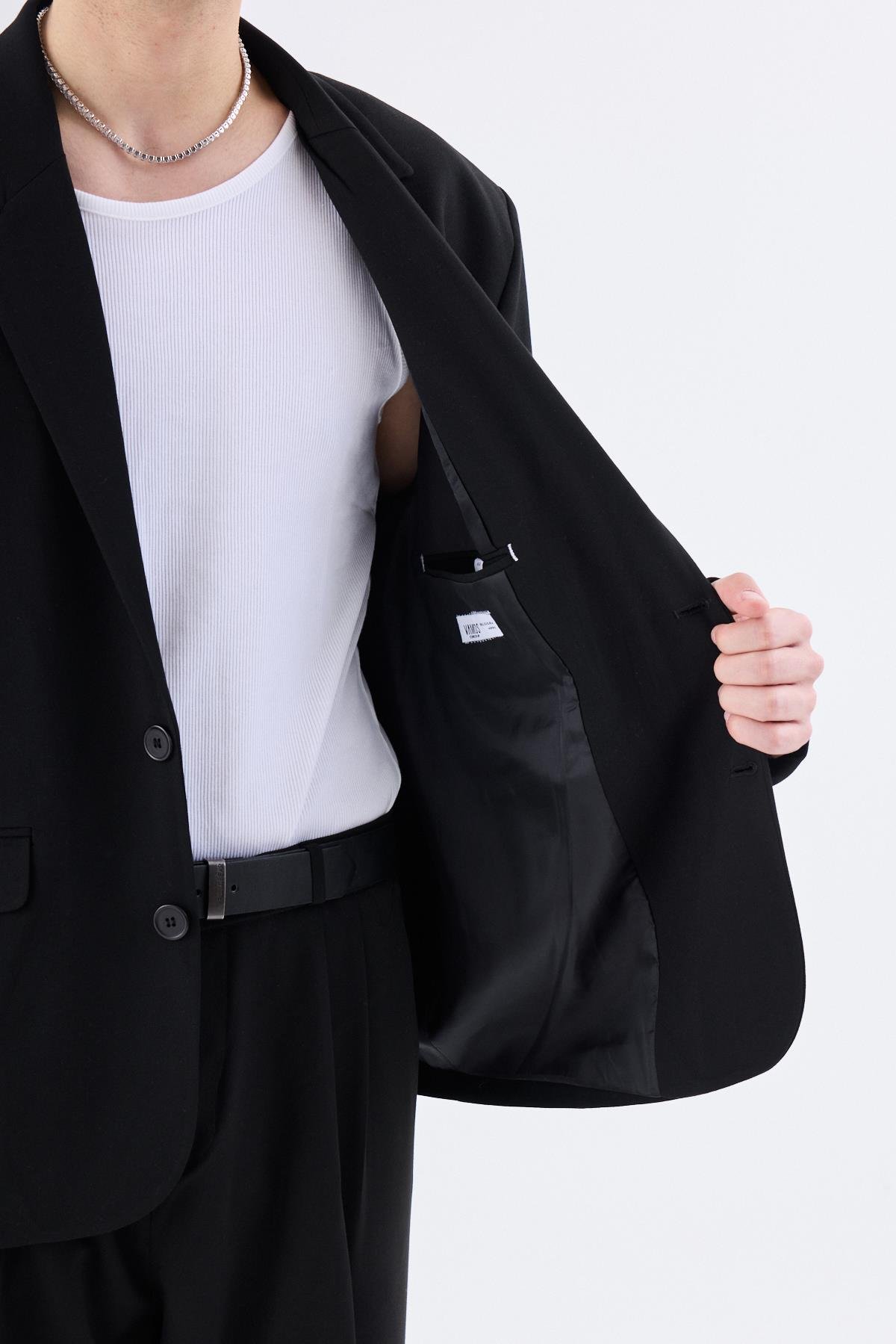 Klasik Oversize Takım Elbise Siyah