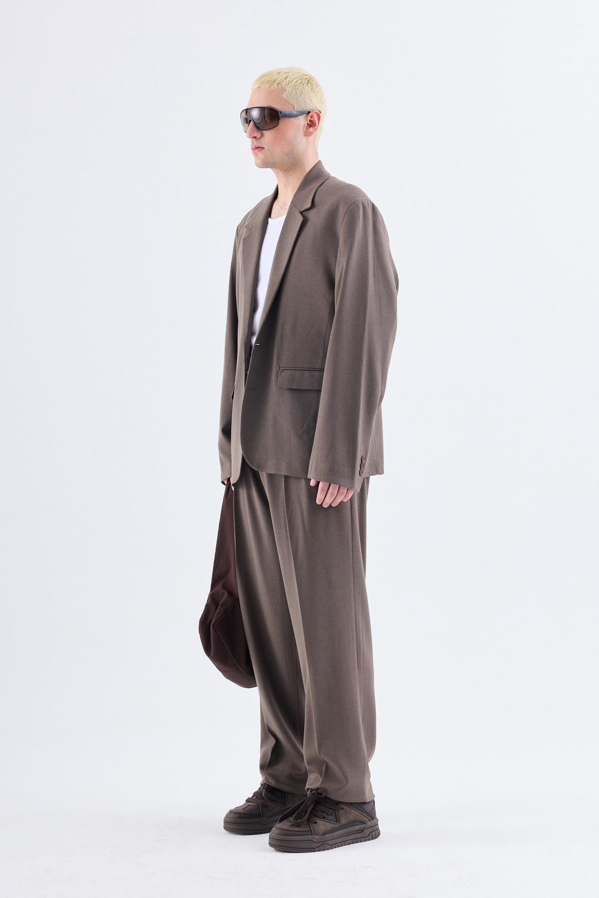 Klasik Oversize Takım Elbise Vizon