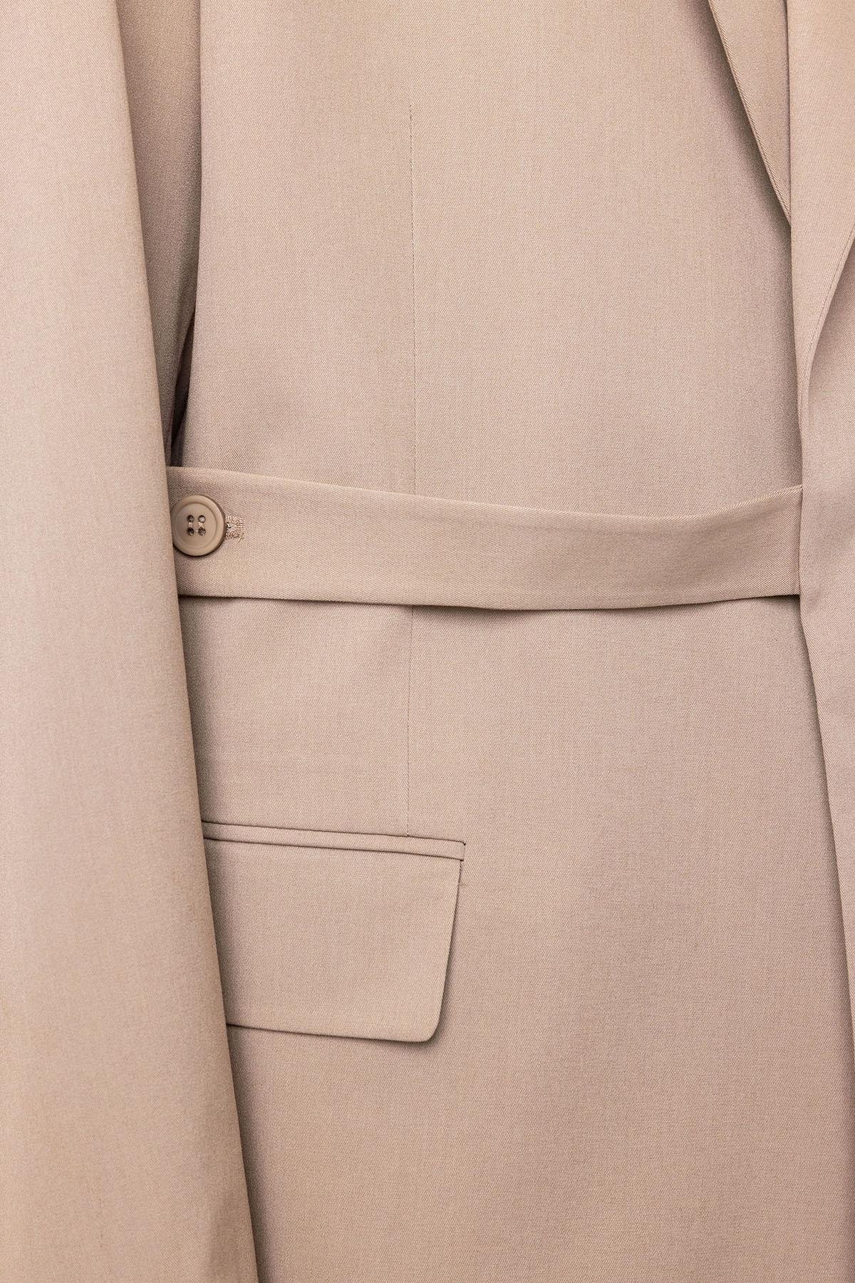 Kruvaze Kapama Oversize Takım Elbise Bej