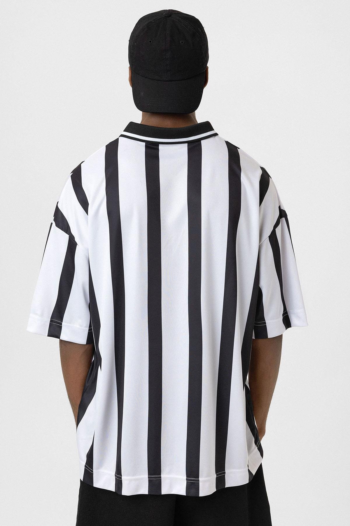 Oversize Baskılı Forma Tişört Beyaz